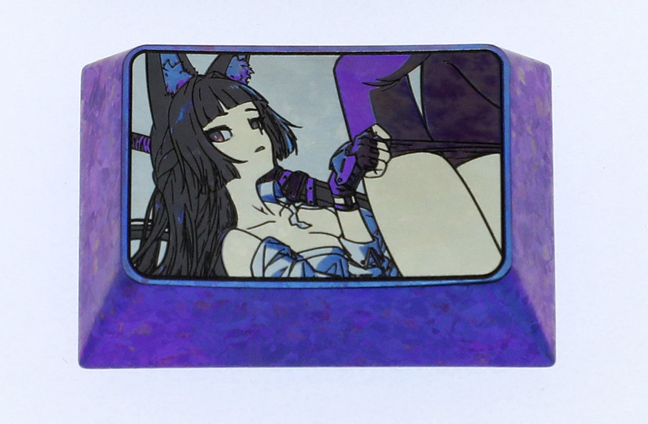 Hoshimi Miyabi 1.5U Titanium Alloy Custom Keycaps - Anime & Gaming Mechanical Keyboard Accessories for Gamers and Collectors - Perfect for Mechanical Keyboards, Custom Builds, and Gift Giving