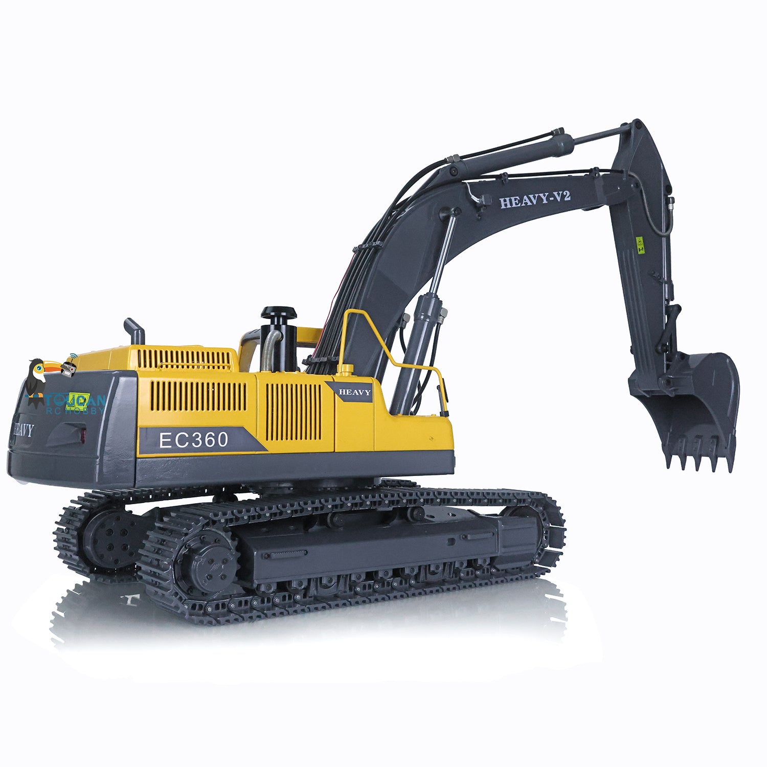 JDMODEL 1/14 Scale 360L RC Hydraulic Excavator Toy - EC360 Remote Control Construction Truck with Radio, Pump, Cylinder Motor, ESC & Tracks - Pre-Assembled & Painted - Perfect for Construction Play, STEM Learning & Collector Displays