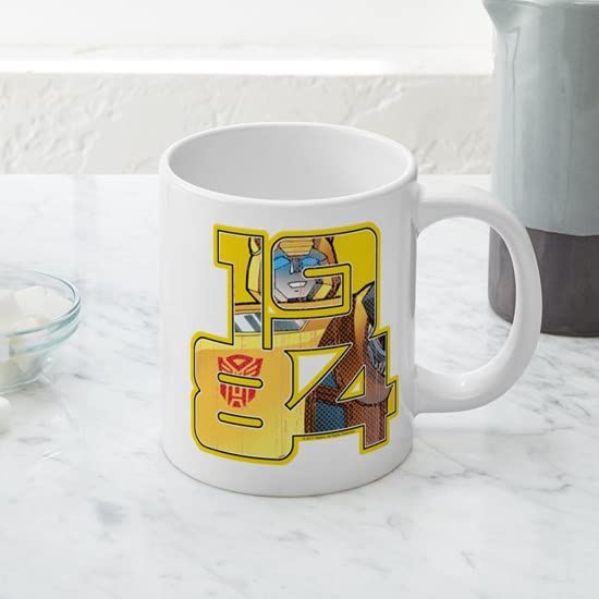 1984 Bumblebee Themed 20oz Ceramic Coffee Mega Mug by CafePress - Perfect for Transformers Fans, Office Use & Gift Giving
