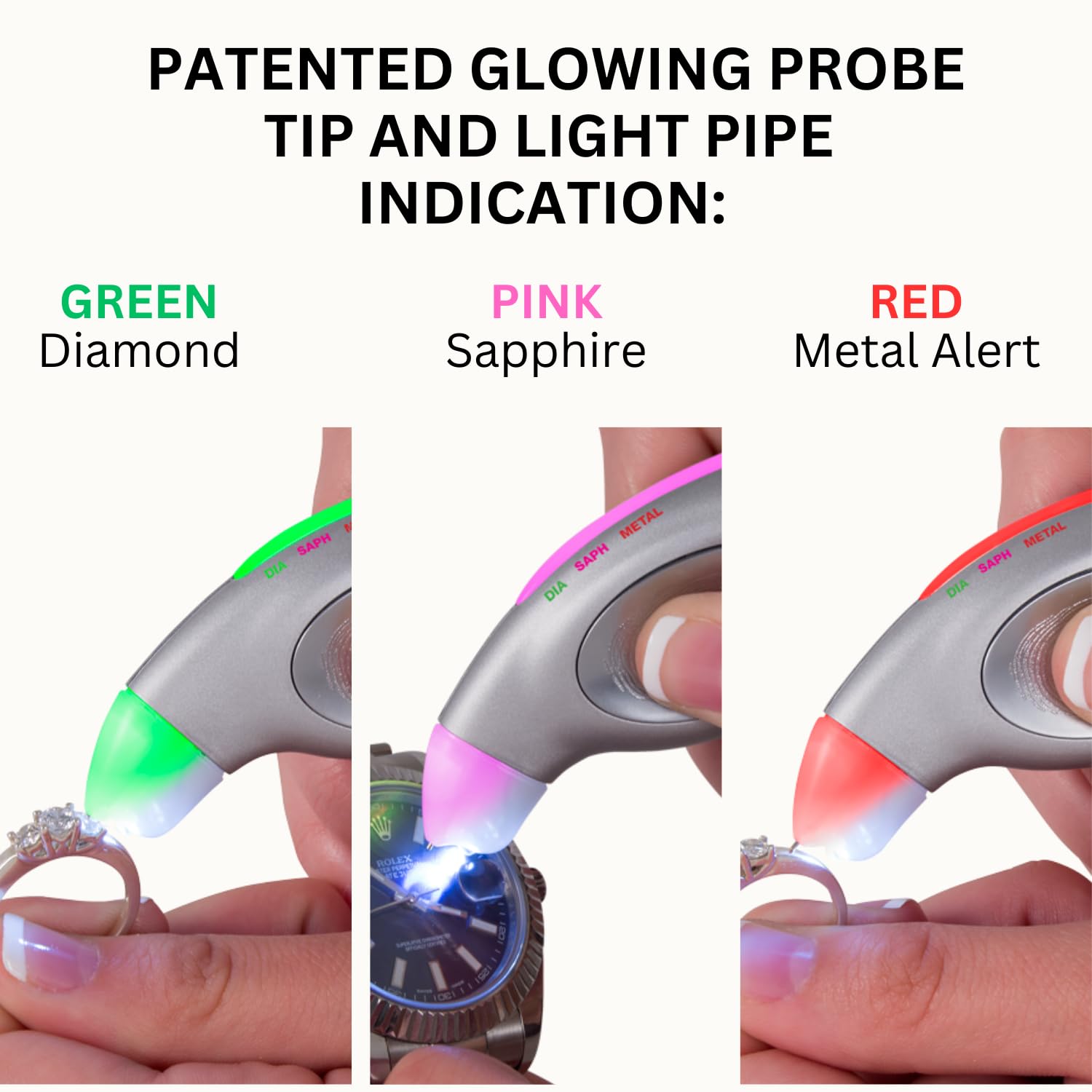 GemOro Pro-D 3 Diamond Tester - Professional Gemstone Testing Tool for Diamonds & White Sapphires | High Accuracy & Expert Readings | Perfect for Jewelry Appraisal, Pawn Shops & Gemstone Identification