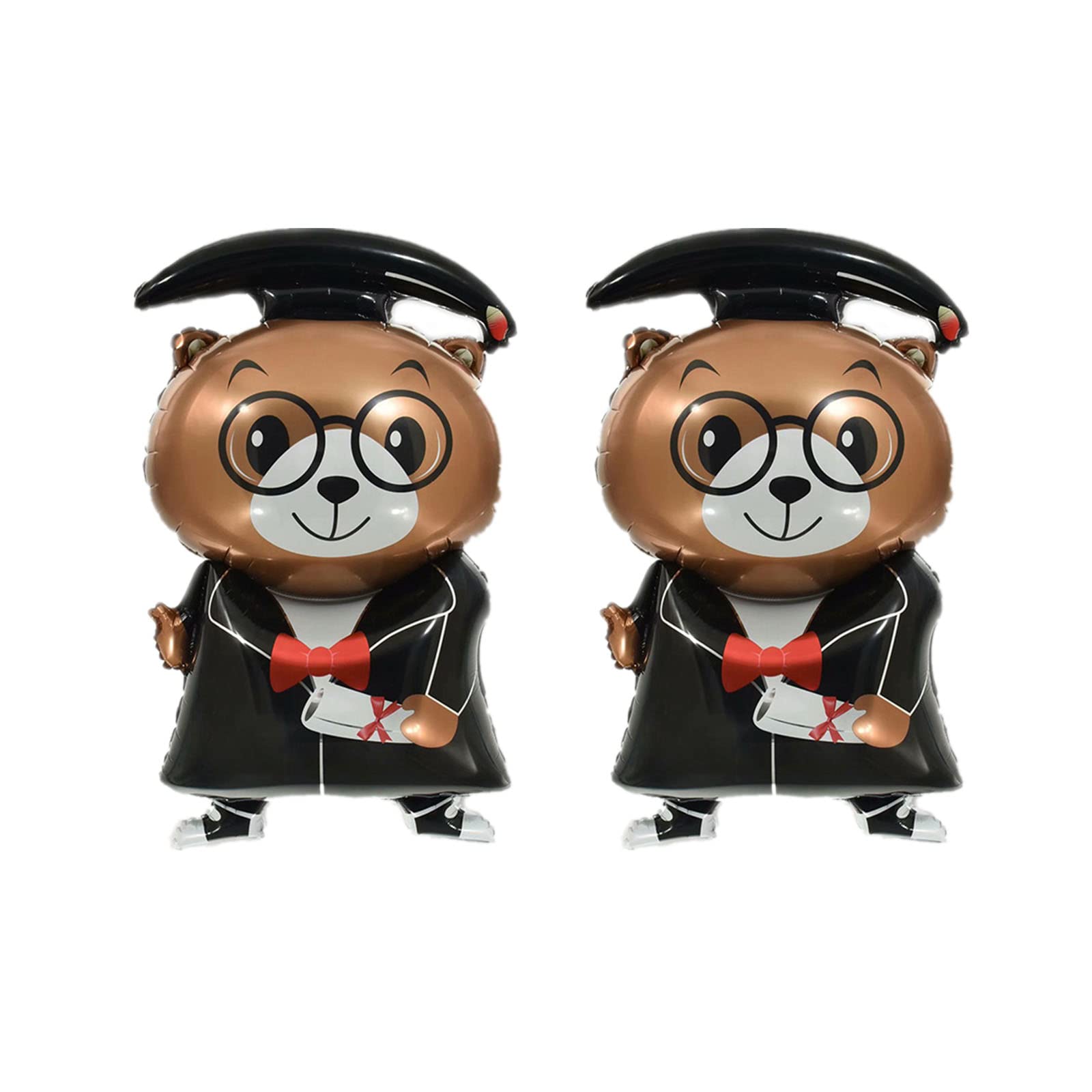 2025 Graduation Foil Balloons Set - Cap & Bear Shaped Congrats Grad Decorations for Party Supplies | Perfect for Graduation Ceremonies, School Celebrations & Photo Backdrops