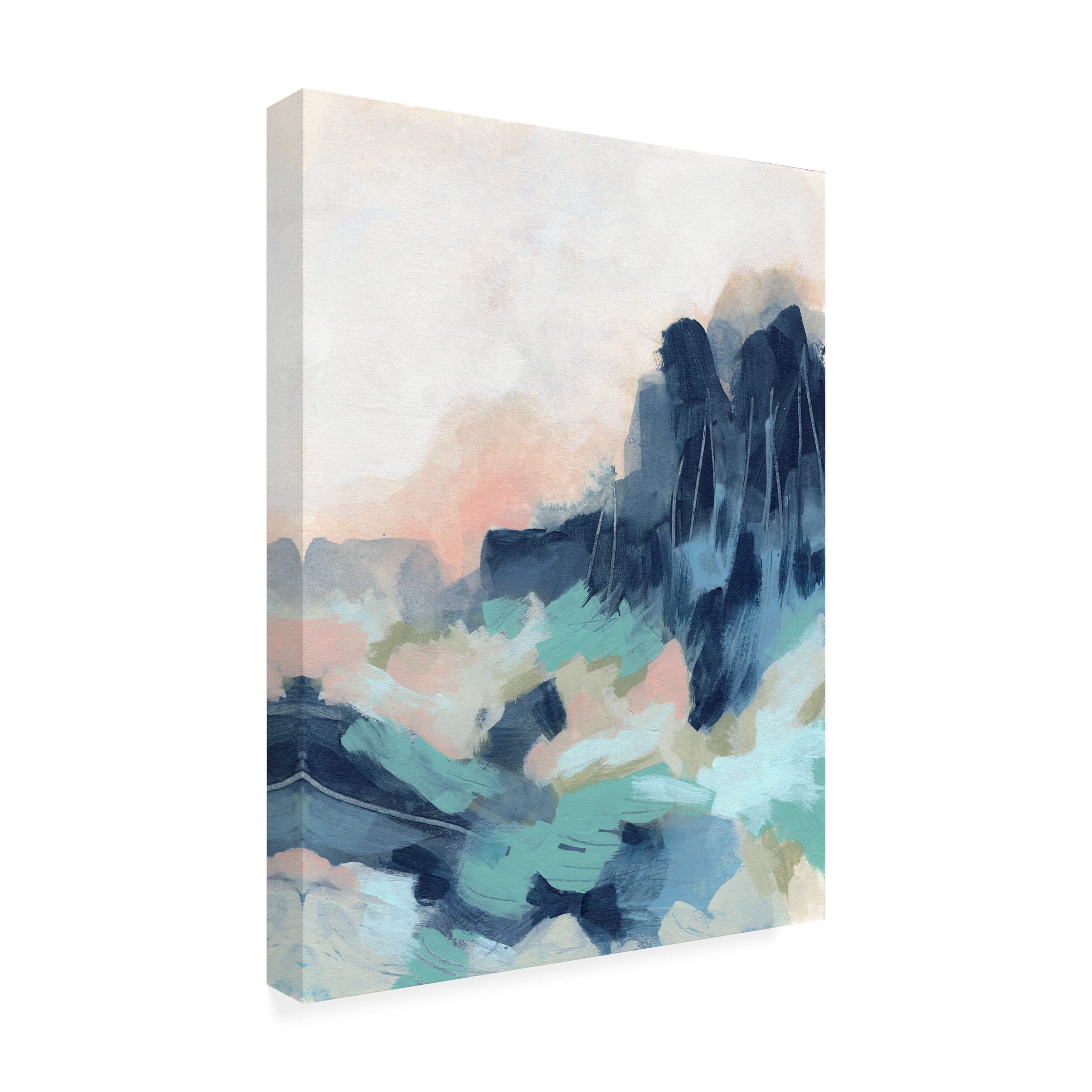 Trademark Fine Art 'Sunset Surf II' Canvas Wall Art Print by June Erica Vess - Beach Wave Painting for Coastal Home Decor, Living Room, Bedroom & Office
