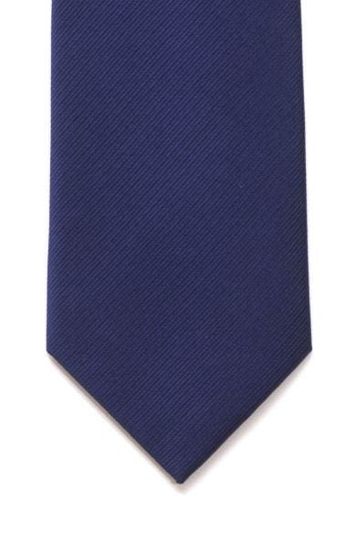 LA Smith Plain Navy Silk Tie for Men - Classic Business & Formal Necktie for Weddings, Office & Special Occasions