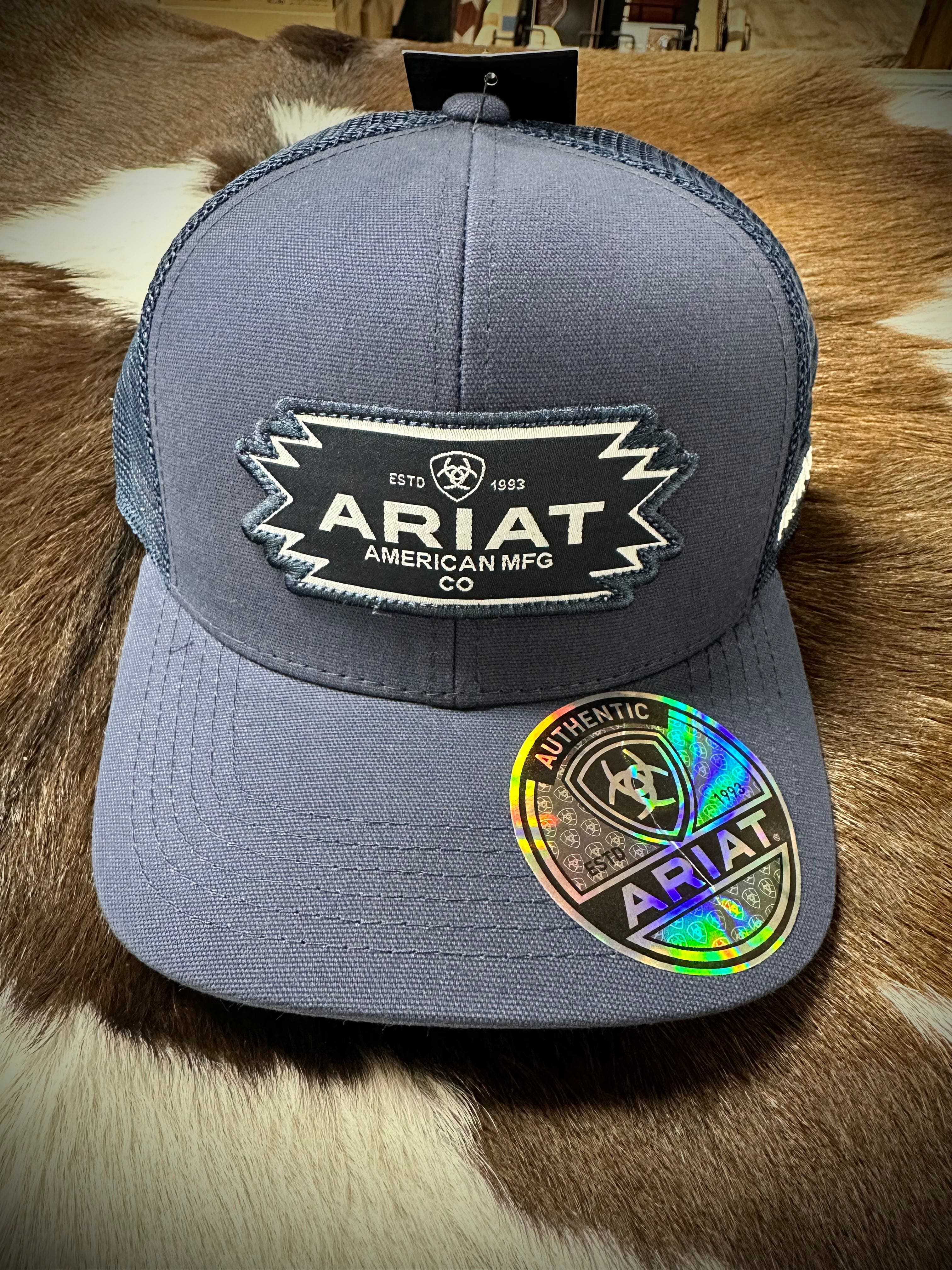 Ariat Men's Navy Blue Baseball Cap - Stylish & Comfortable Hat for Outdoor Activities, Sports & Casual Wear