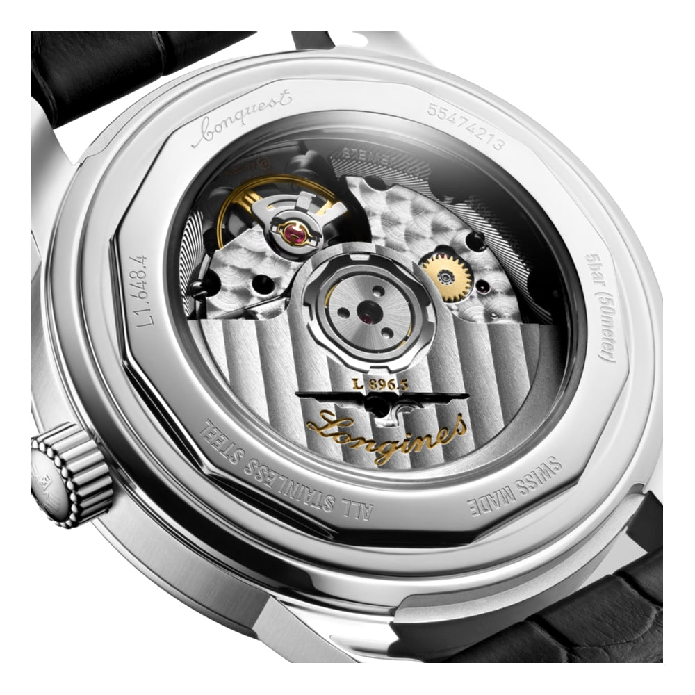 Conquest Heritage Central Power Reserve Champagne Dial Men's Watch - 38mm Stainless Steel Automatic - Perfect for Business, Formal & Special Occasions