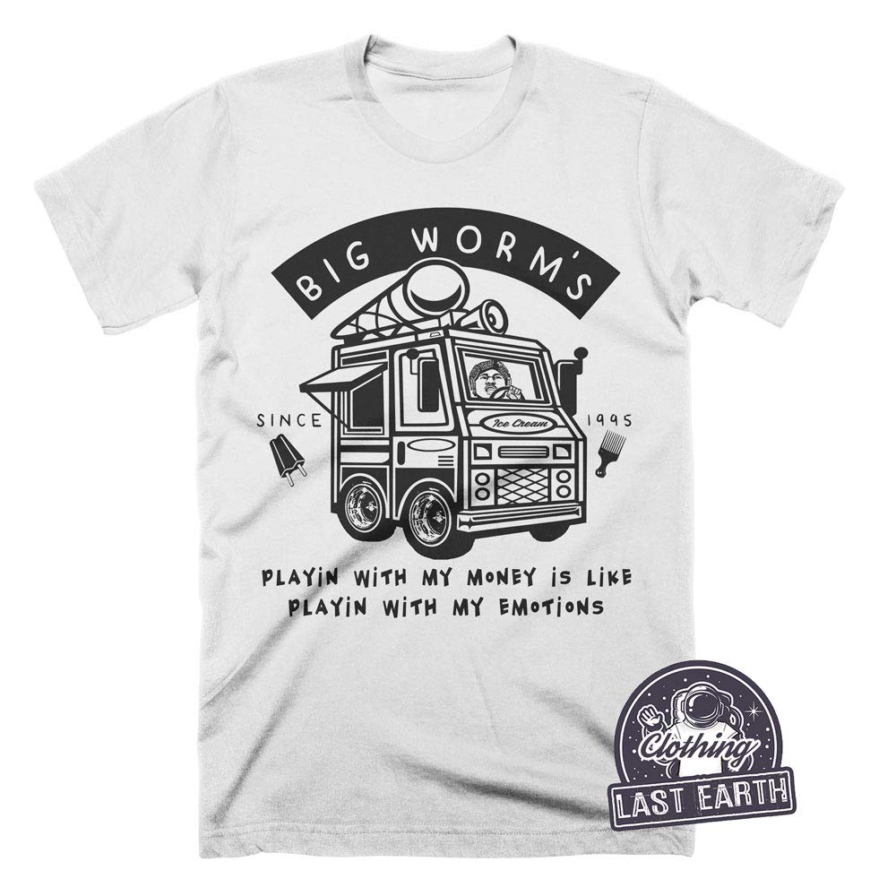 Funny Big Worm Ice Cream T-Shirt for Men, Women & Kids | Friday Tee Shirt | Cool Move Gifts for Parties & Casual Wear