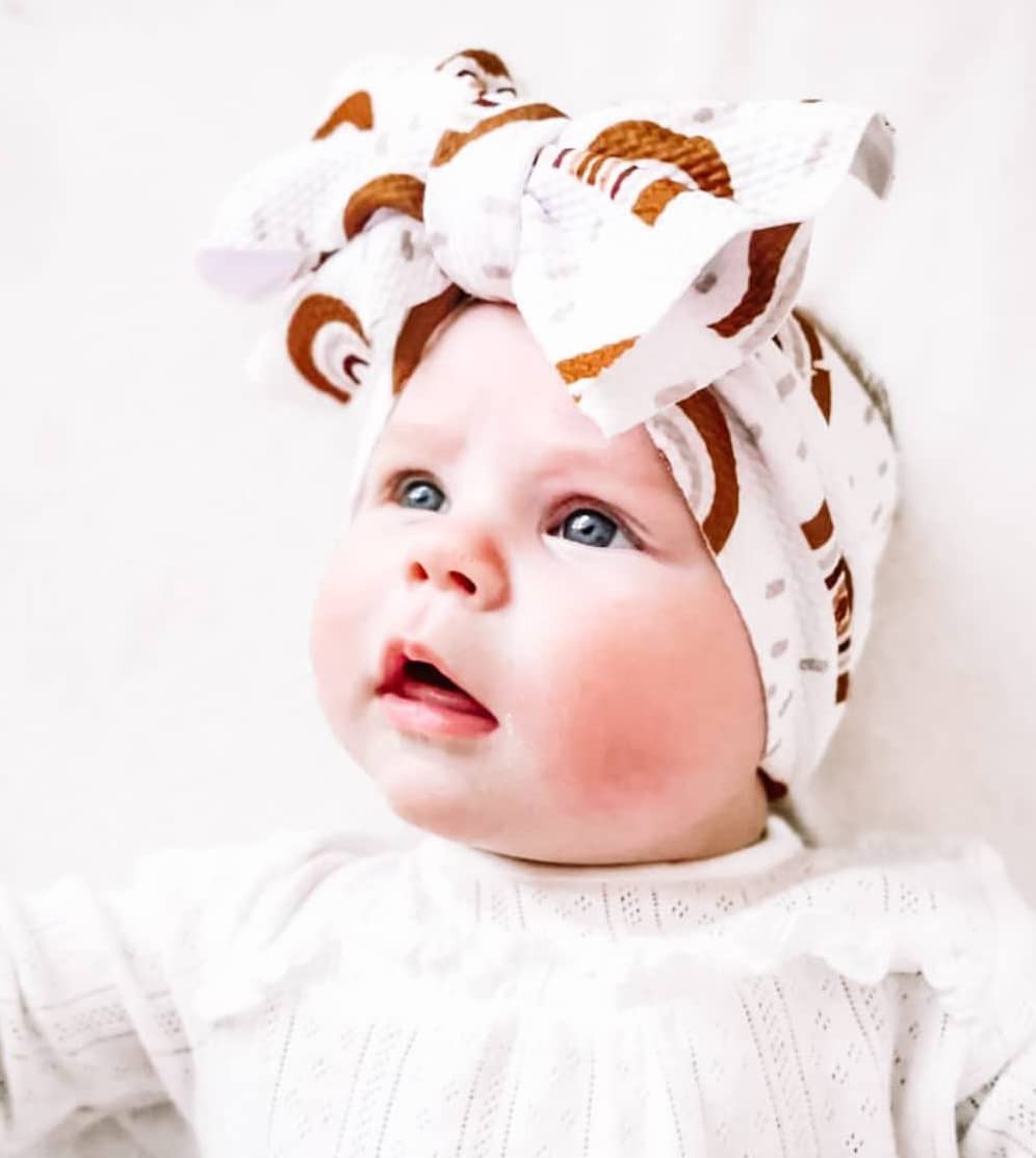 Baby Headbands for Girls - Soft Nylon Bow Headwraps & Knotted Turbans for Newborns, Infants & Toddlers - Cute Hair Accessories for Baby Shower, Photography & Daily Outfits