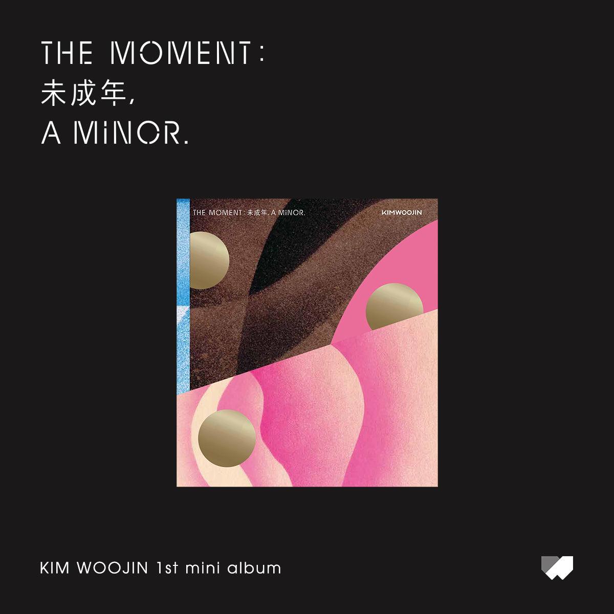 KIM WOOJIN 1ST MINI ALBUM 'THE MOMENT : , A MINOR' - Kpop Music CD for Fans, Collectors & Gift Giving - Perfect for Birthdays, Anniversaries & Special Occasions