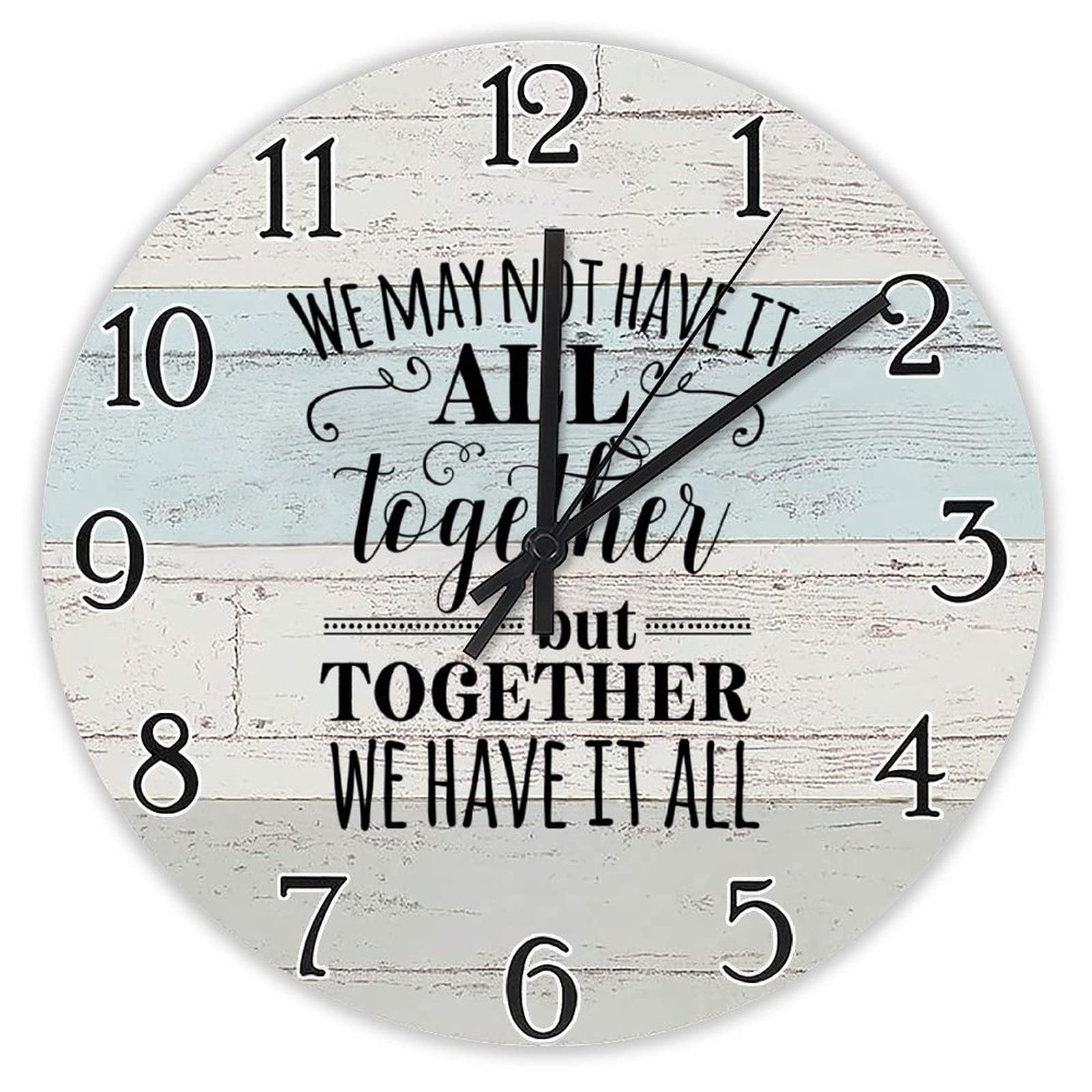 Religious Wooden Wall Clock with Bible Verse - Christian Inspirational Gift for Home Decor