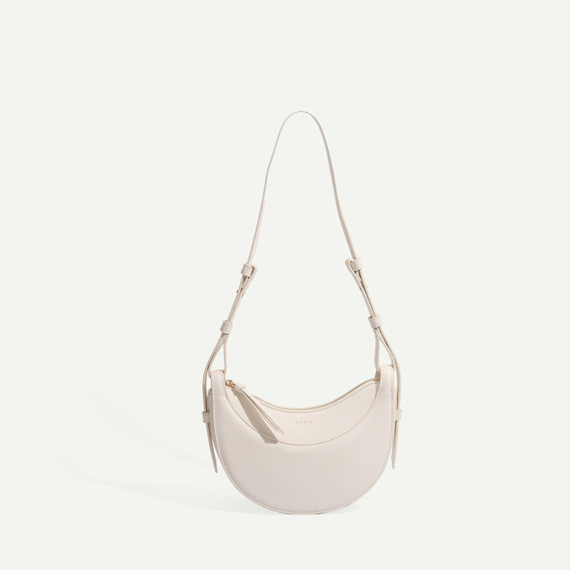 Premium Genuine Leather Tote Bag - Stylish Crescent Shape Handbag for Women, Perfect for Work, Travel & Everyday Use
