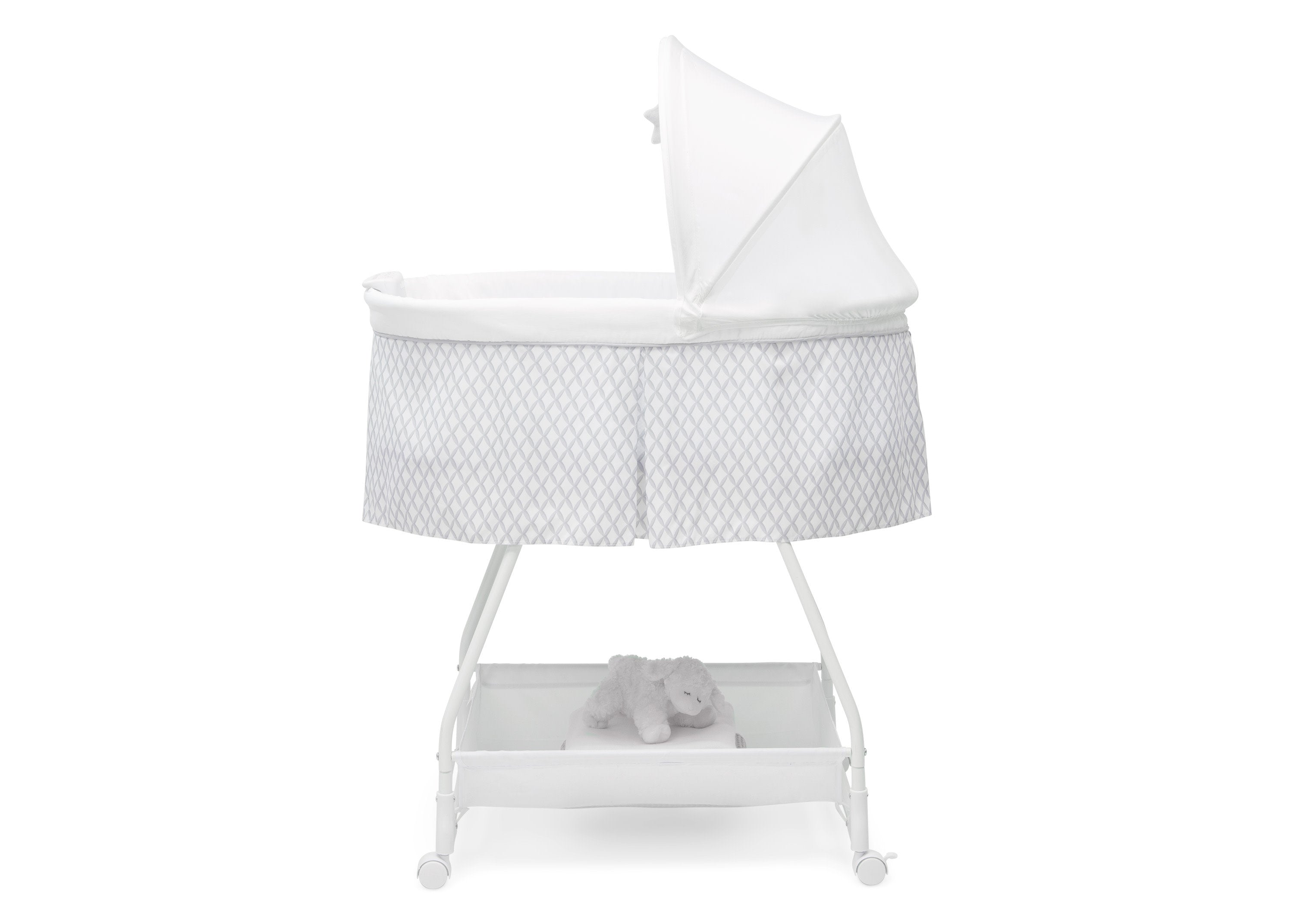 Premium Deluxe Soothing Dreams Bassinet for Newborns - Portable Baby Crib with Adjustable Height & Vibration - Perfect for Nursery, Bedroom & Travel