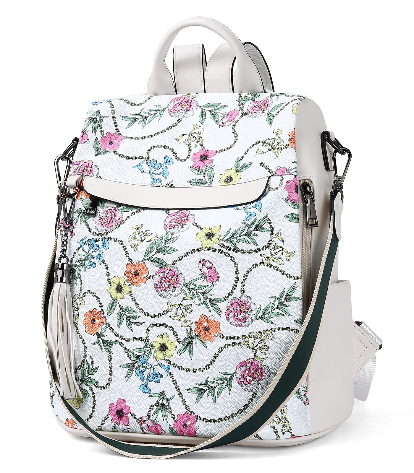 Telena Women's PU Leather Anti-Theft Backpack Purse with Tassel - Stylish Shoulder Bag for Travel, Work & Daily Use