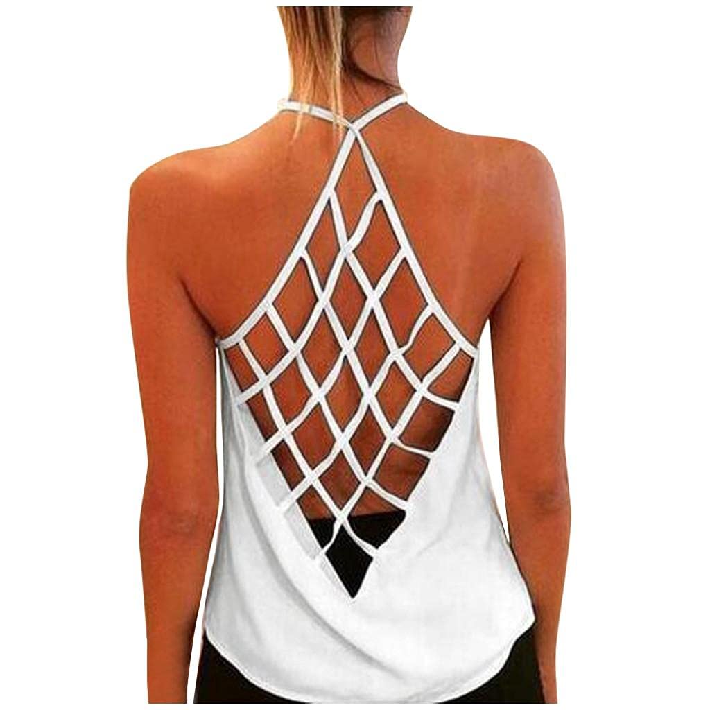 INNOVIERA Women's Summer Tops - Sexy Halter Sunflower Print Tank Top Sleeveless Blouse for Casual Wear, Beach Outfits & Summer Vacations