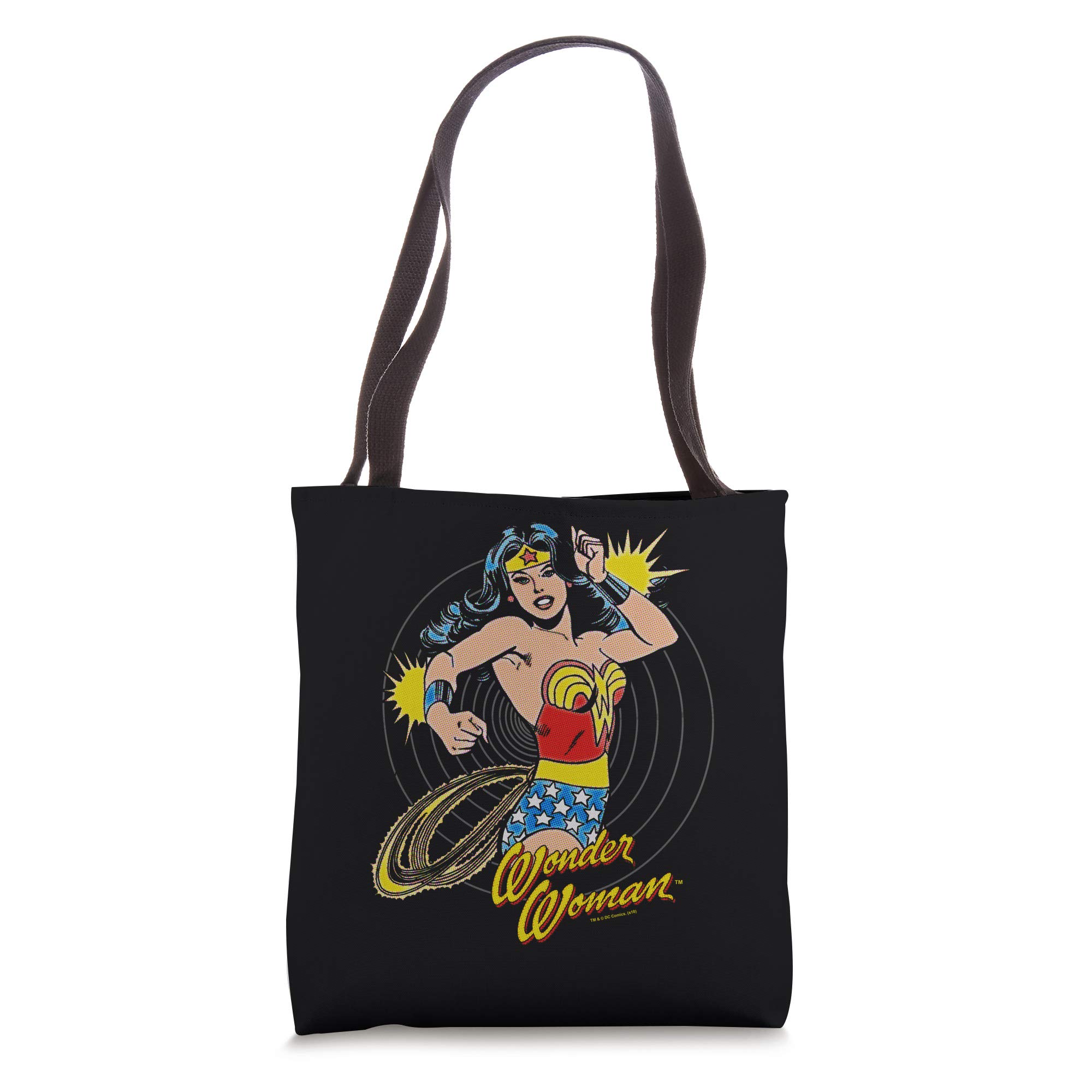 Wonder Woman Spinning Tote Bag for Women | Superhero Themed Reusable Shopping Bag | Perfect for Comic Con, Grocery Shopping & Everyday Use