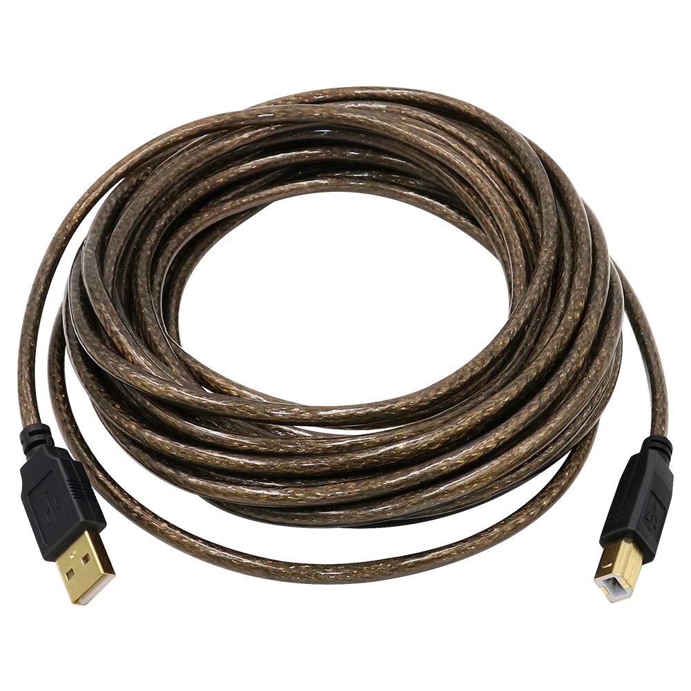 Yeung Qee 5m USB 2.0 Printer Cable - High Speed A Male to B Male Scanner Cord for HP, Canon, Lexmark, Dell, Xerox, Samsung Printers - Perfect for Office, Home & Studio Printing Needs (5 Meter)