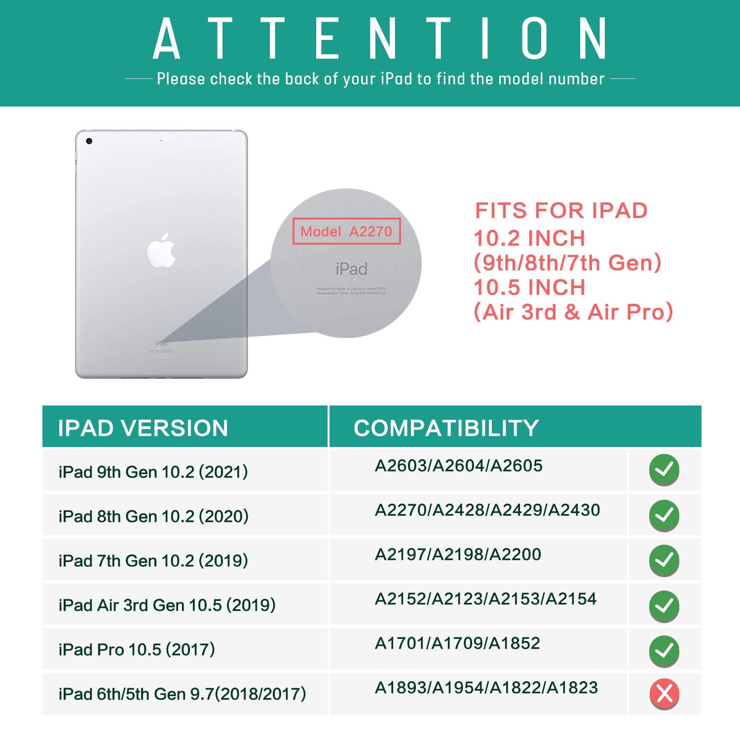 Premium Protective Case for iPad 9th/8th/7th Gen 10.2