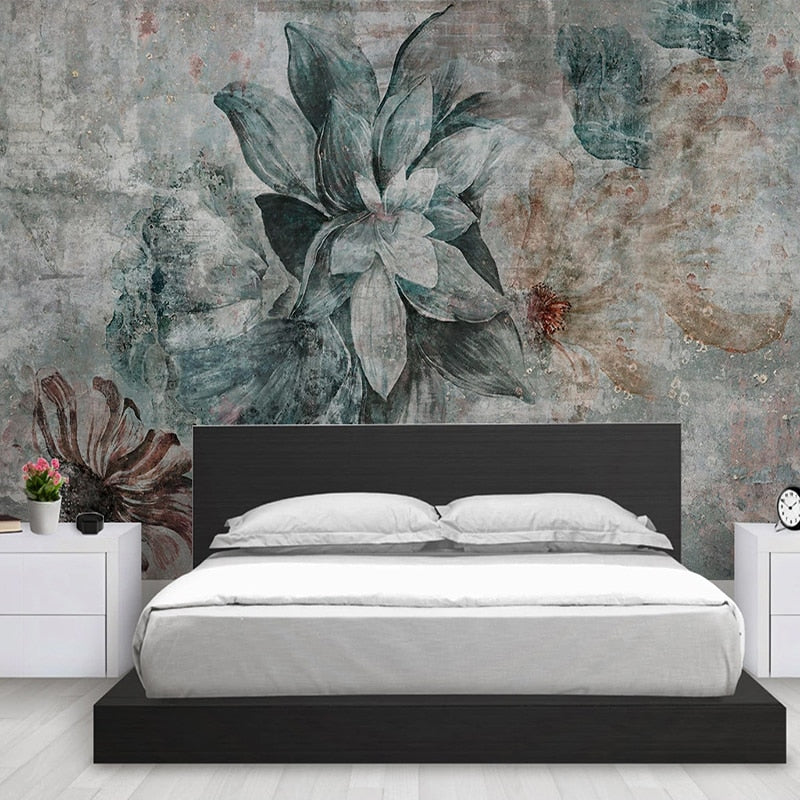Modern Chic Floral Mural Wallpaper - Peel and Stick Removable Wall Decor for Bedroom, Living Room & Nursery - Waterproof Self-Adhesive Wallpaper for Home Decor