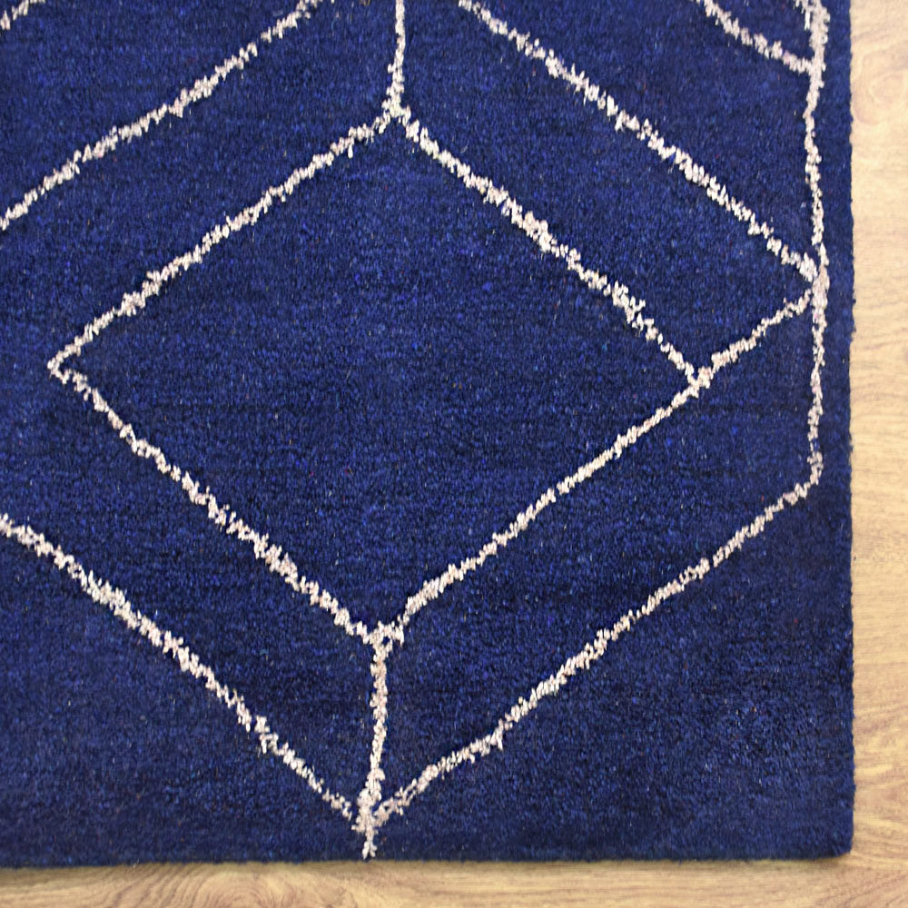 Handmade Prism Hand Knotted Rug - Premium Bohemian Style Area Rug for Living Room, Bedroom & Dining Room Decor