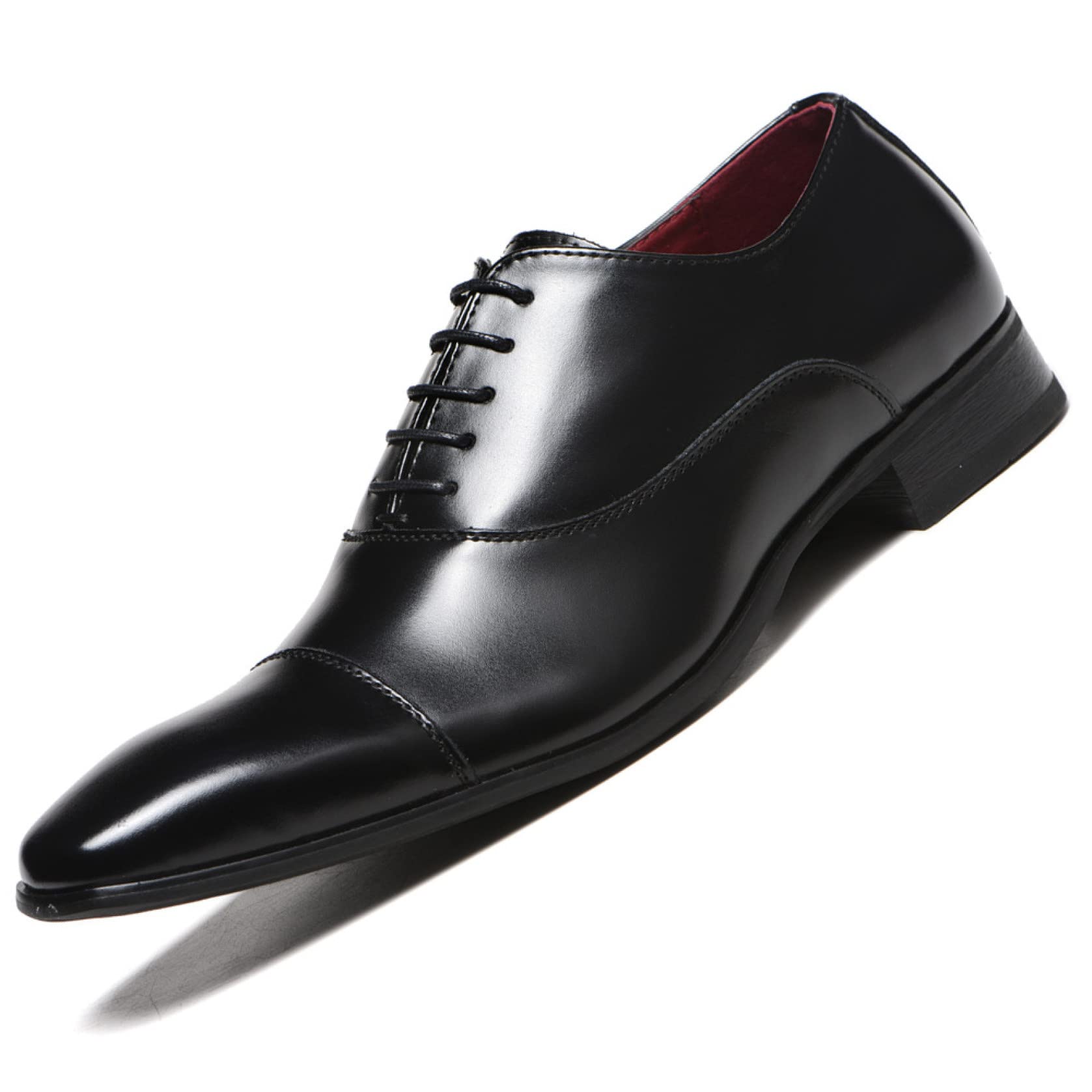**Men's Retro Square Toe Oxford Dress Shoes – Comfortable Height Increasing Formal Business Shoes for Wedding, Tuxedo & Office Wear**    *(Perfect for Weddings, Proms, Business Meetings & Special Occasions)*