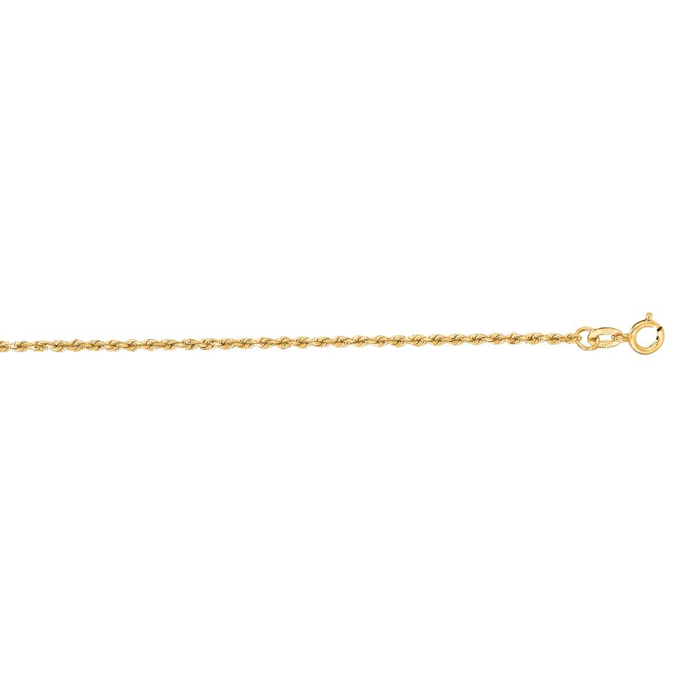 14K Gold 1.4mm Diamond Cut Royal Rope Chain Necklace for Women - Elegant Layering Jewelry for Everyday Wear & Special Occasions