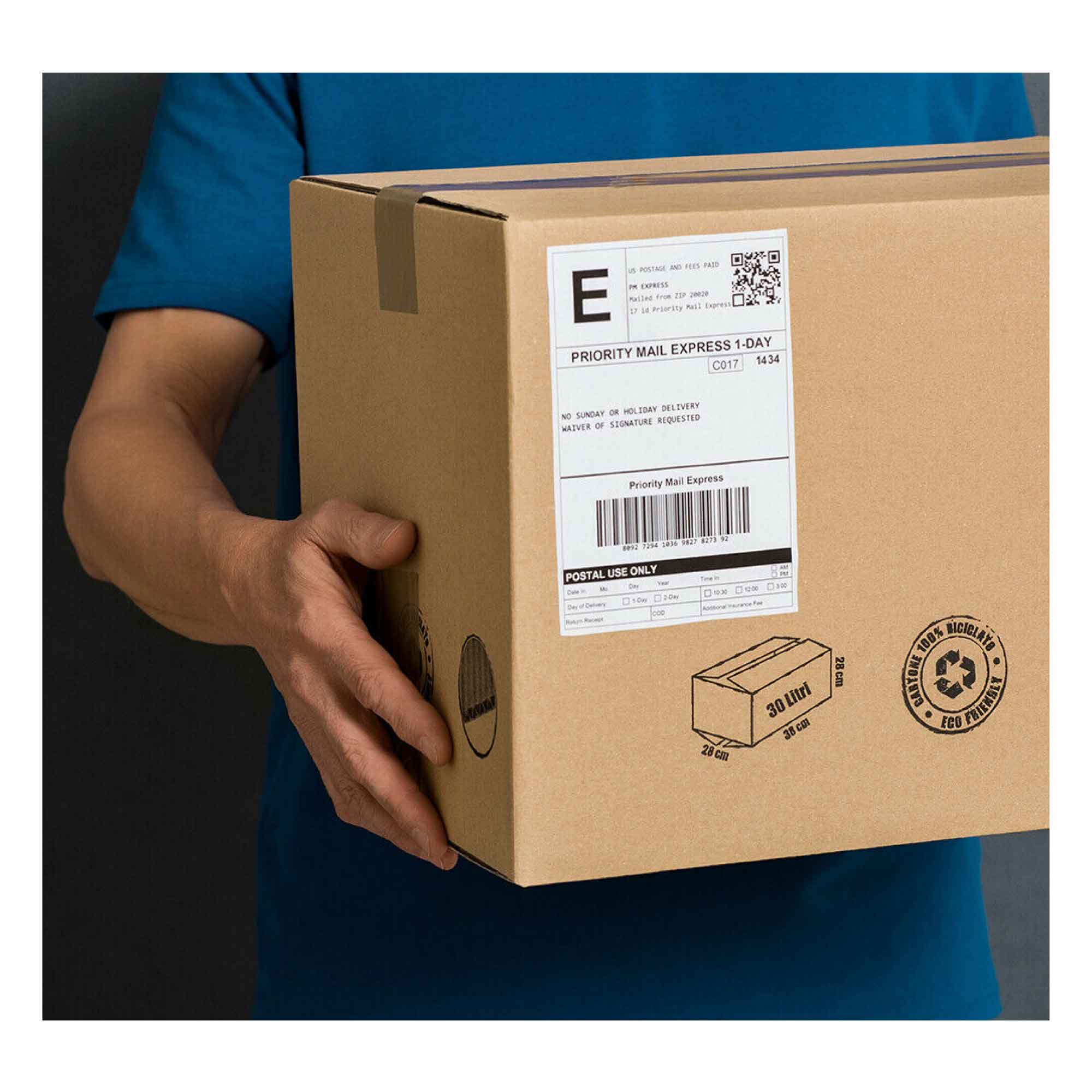 400 Pack 102x150mm Direct Thermal White Shipping Label Stickers - Perfect for E-commerce, Logistics, and Package Labeling