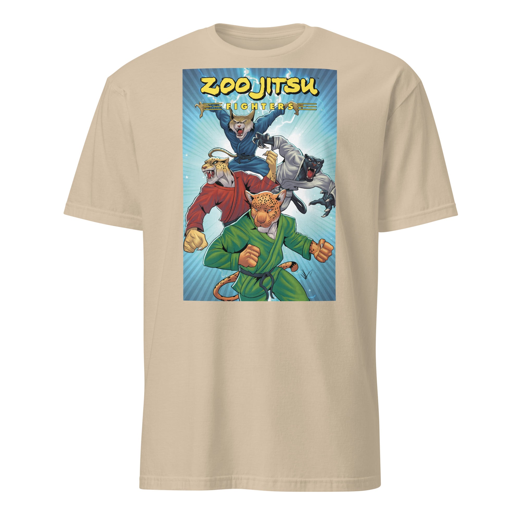 Zoo Jitsu Fighters #2 Wade King Unisex Short Sleeve Graphic Tee - Casual Cotton T-Shirt for Anime Fans, Martial Arts Enthusiasts & Streetwear Lovers