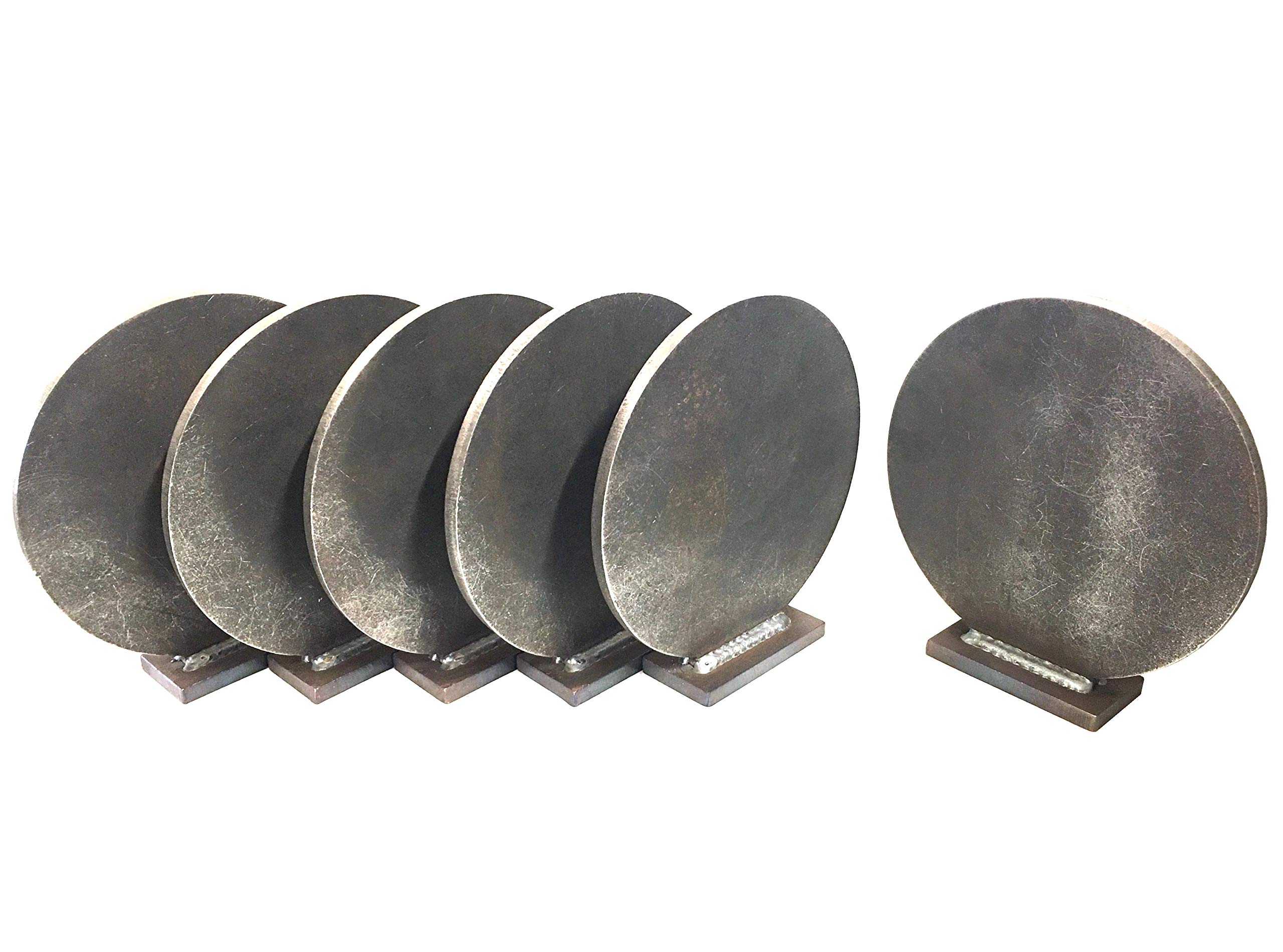 Magnum Target - 8 Inch Pistol Steel Knockover Targets (6-Pack) - 3/8