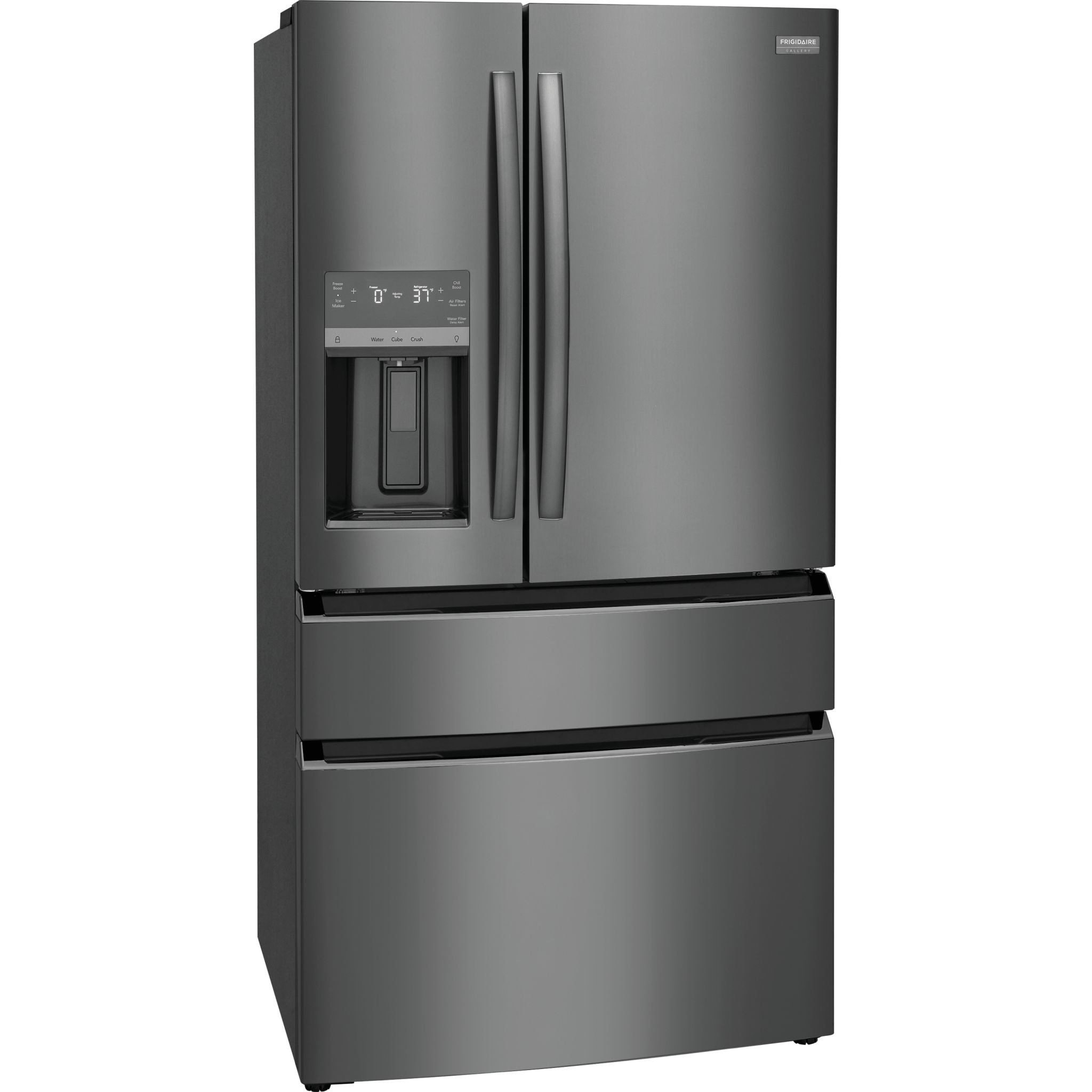 Frigidaire Gallery GRMC2273CD 4-Door Bottom Freezer Refrigerator - 22.6 Cu. Ft. Black Stainless Steel | Energy Star Certified | Perfect for Large Families & Open Kitchen Designs