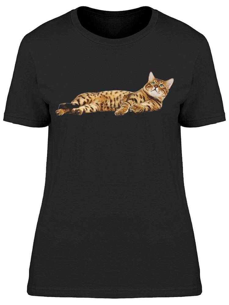 Stylish Bengal Cat Print Women's T-Shirt - Cute Adult Feline Graphic Tee for Casual Wear & Cat Lovers