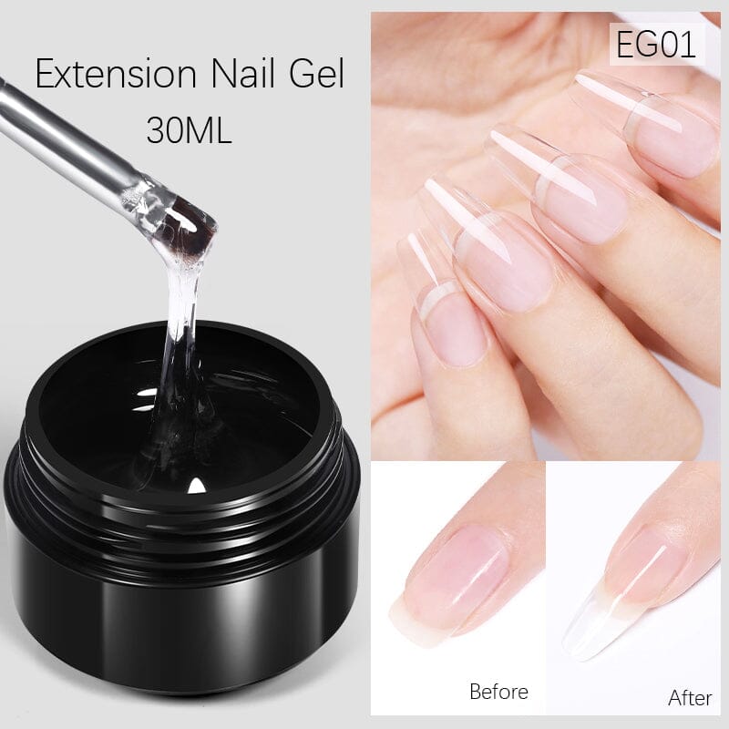 30ml Nail Extension Gel - Professional UV LED Soak Off Builder Gel for Strong & Long Nails - Perfect for DIY Manicures, Salon Use & Nail Art Designs
