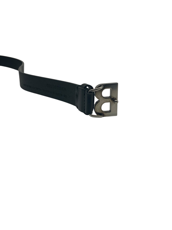 Balenciaga B Buckle Slim Belt for Women - Size 80 (US 32) - Luxury Fashion Accessory for Jeans, Dresses & Office Wear