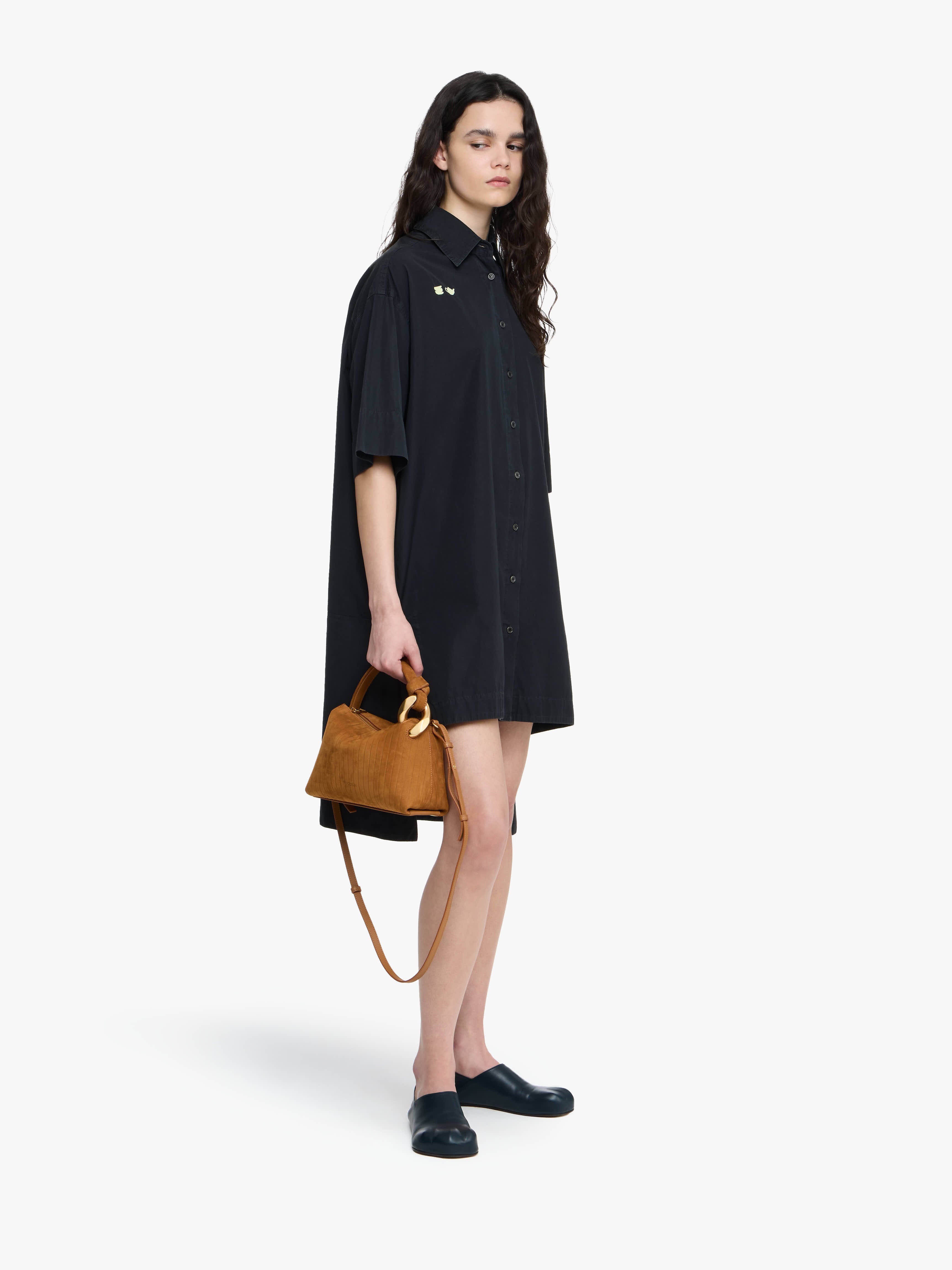 Stylish Short Sleeve Step Hem Shirt Dress for Women - Perfect for Casual Outings, Office Wear & Summer Fashion