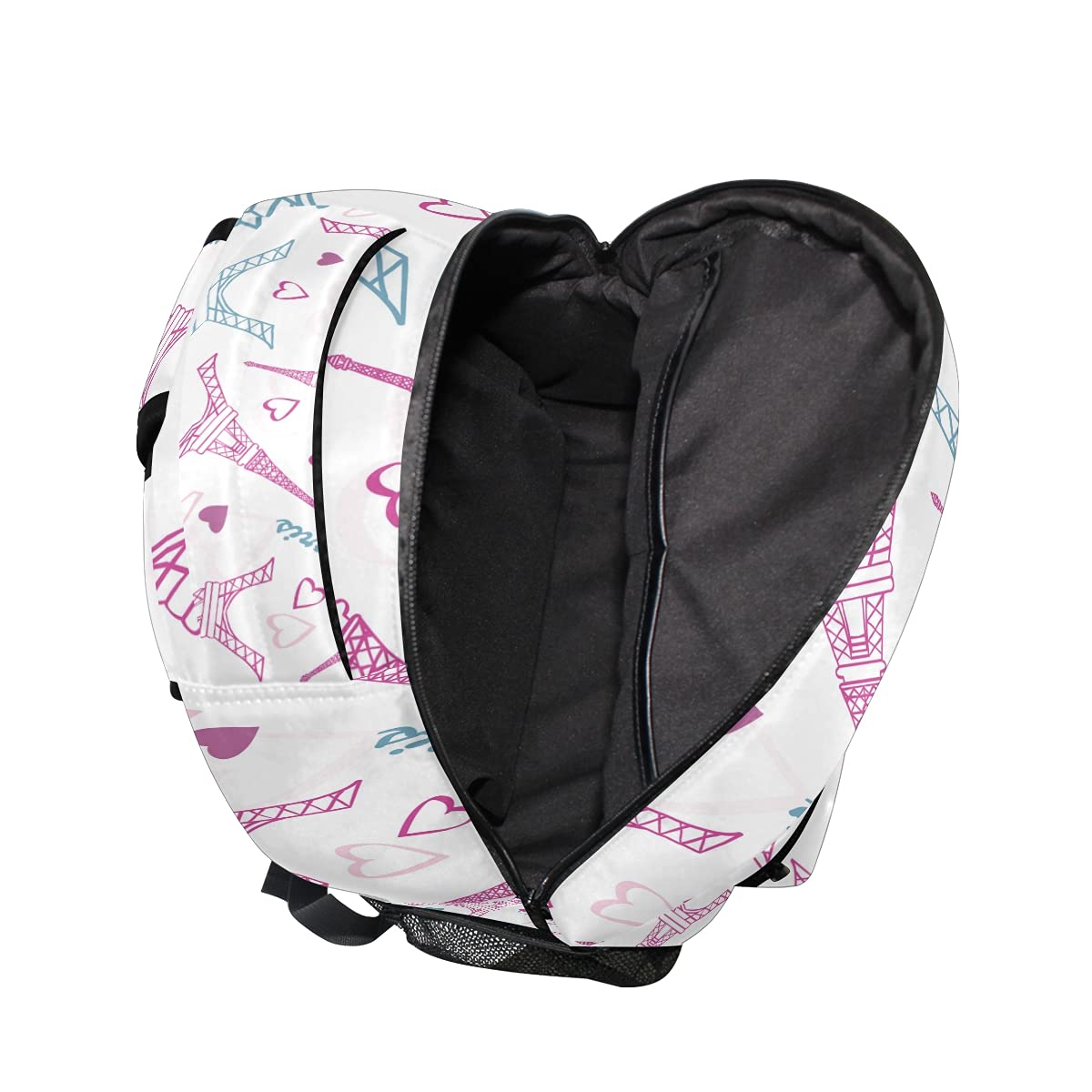 ALAZA Pink Eiffel Tower Backpack for Girls & Boys - School Book Bag, Laptop Daypack for Elementary & Teens - Lightweight Travel Backpack for Kids, Perfect for School, Travel & Daily Use