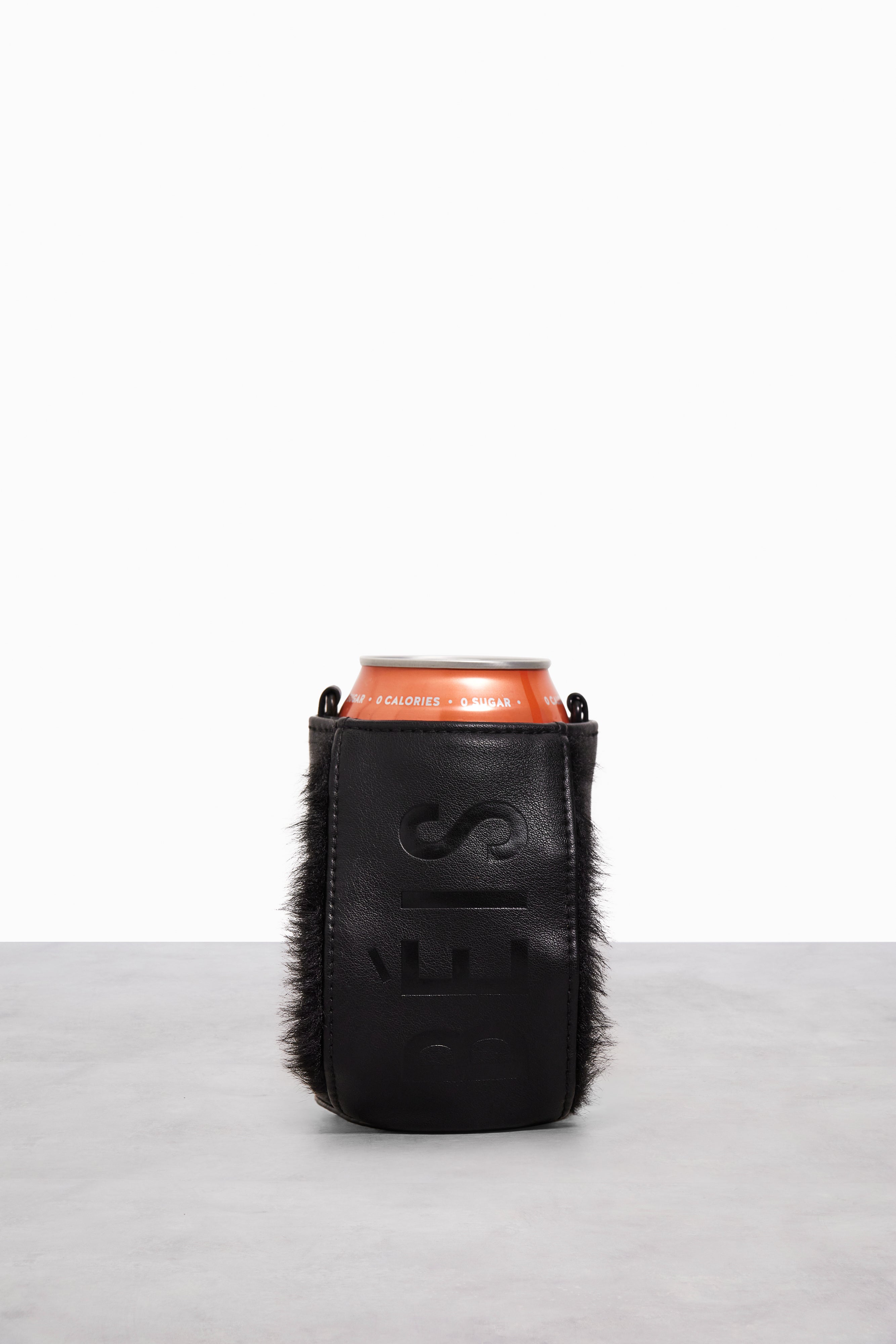 Premium Black Koozie Sling - Insulated Can & Bottle Holder for Outdoor Activities, Beach, Camping, and Tailgating | Hands-Free Beverage Carrier for Hiking, BBQ, and Sports Events