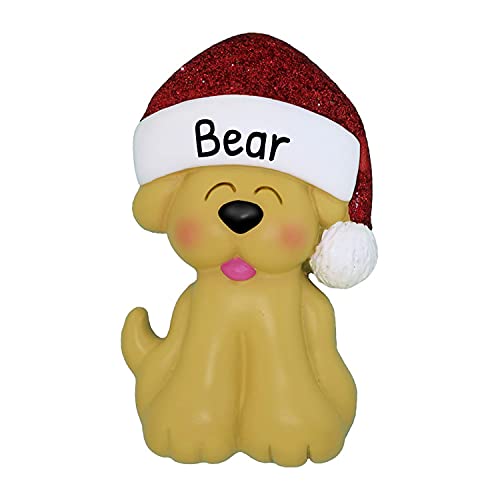 Yellow Christmas Dog