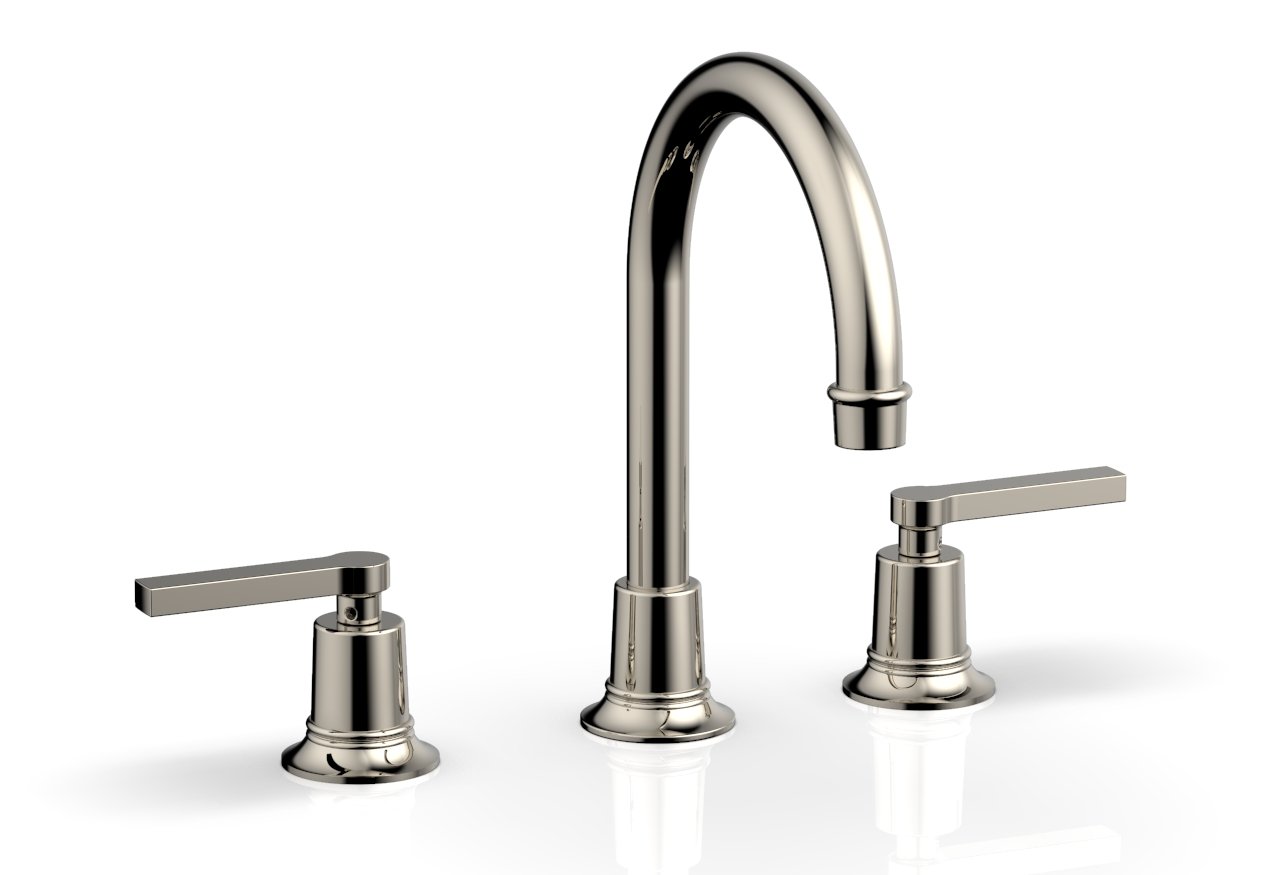 HEX MODERN Widespread Bathroom Faucet with Lever Handles - Model 501 04 - Perfect for Contemporary Vanities and Powder Rooms