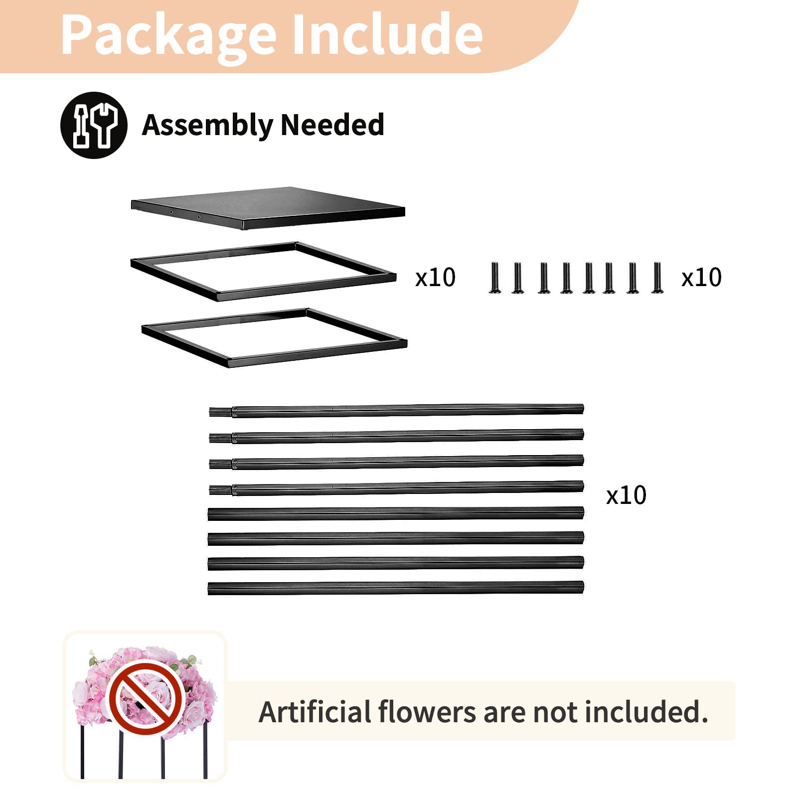 10 Pack Nuptio Black Tall Vases - 31.5 Inch Wedding Centerpieces for Flowers, Home Decor & Party Table Decorations - Elegant Black Vases for Wedding Reception, Anniversary, and Special Event Decor