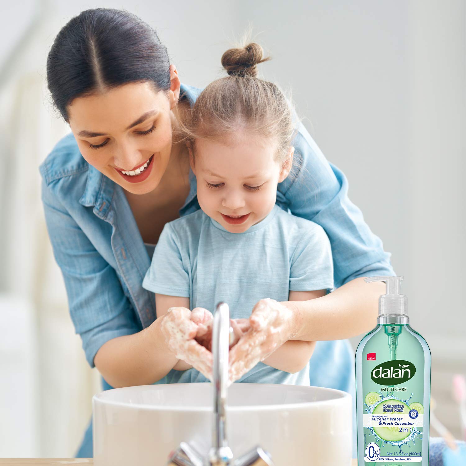 Dalan Fresh Cucumber Ultra Moisturizing Hand Soap - 13.5 Fl Oz (400mL) Pack of 12 - Hydrating Liquid Soap for Dry & Normal Skin - Leaves Hands Soft, Clean & Refreshed - Perfect for Home, Kitchen, Bathroom & Office Use
