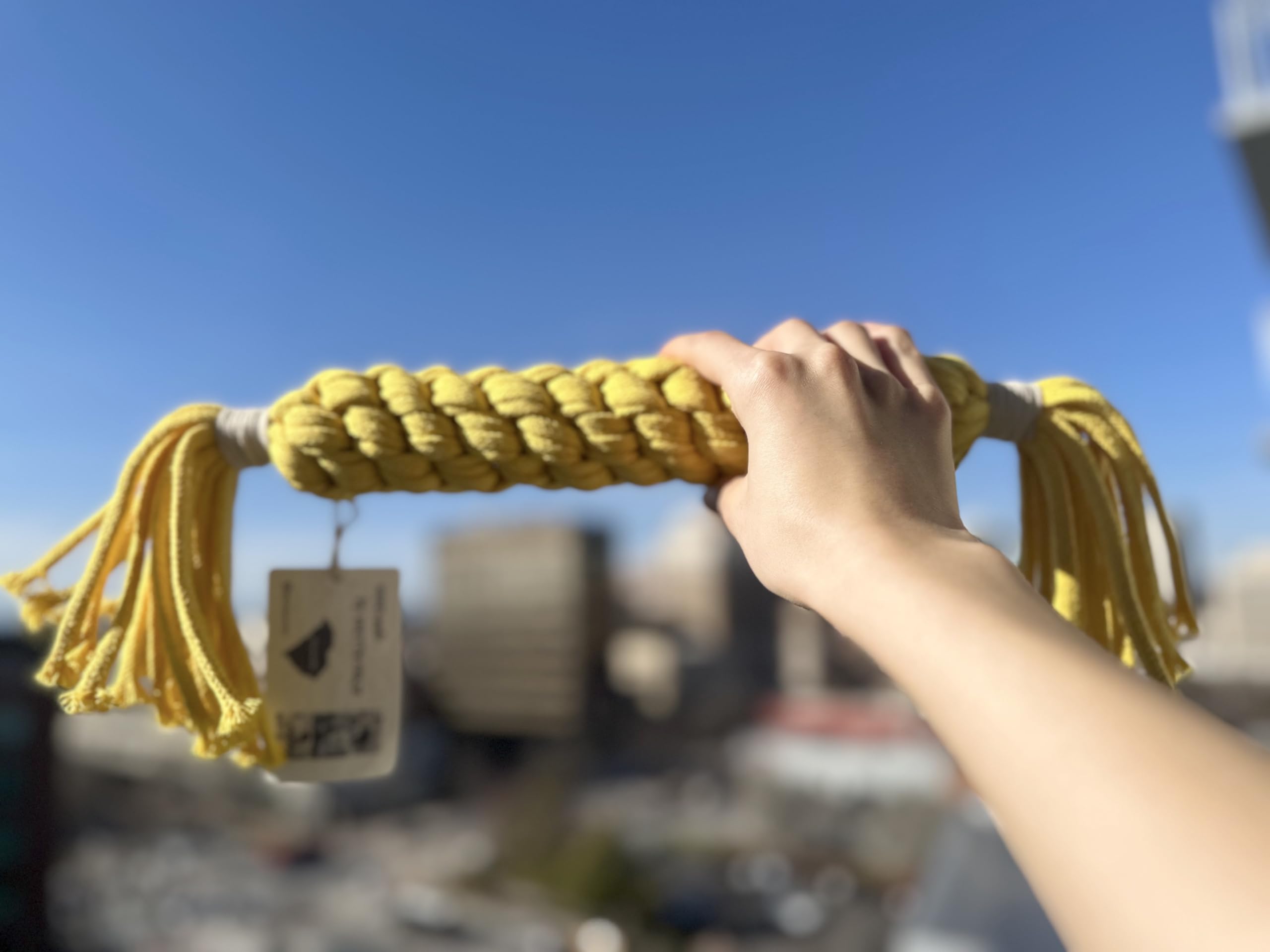 Premium Handmade Macrame Dog Chew Rope Toy for Large Dogs - Durable, Eco-Friendly & Safe Dog Rope Chew - Interactive Play & Training Toy - Perfect Gift for Pet Lovers - Great for Tug-of-War, Fetch & Teeth Cleaning