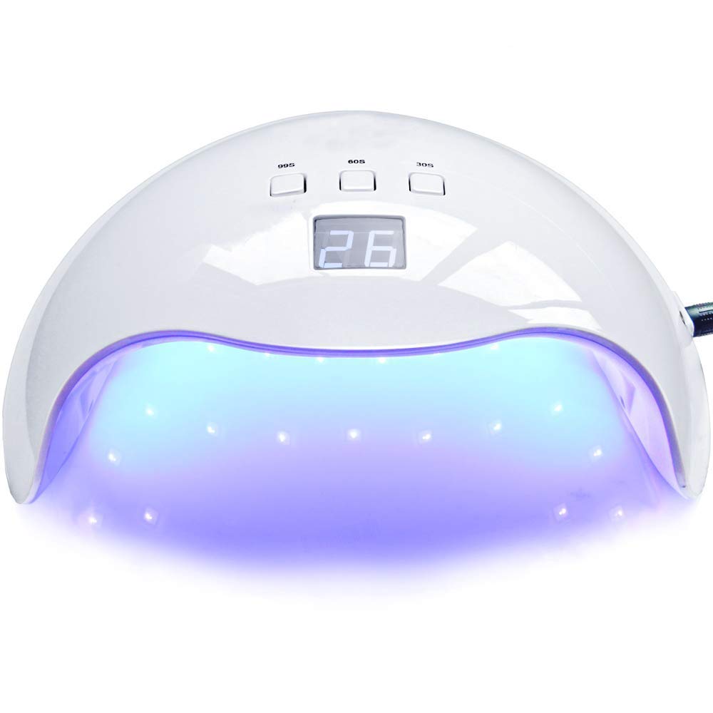 42W Fast LED UV Nail Dryer Lamp - Professional Gel Nail Polish Curing Machine with Smart Auto-Sensing & 3 Timer Modes - Perfect for Home Manicures, Salon Nail Art, and DIY Gel Polish Applications