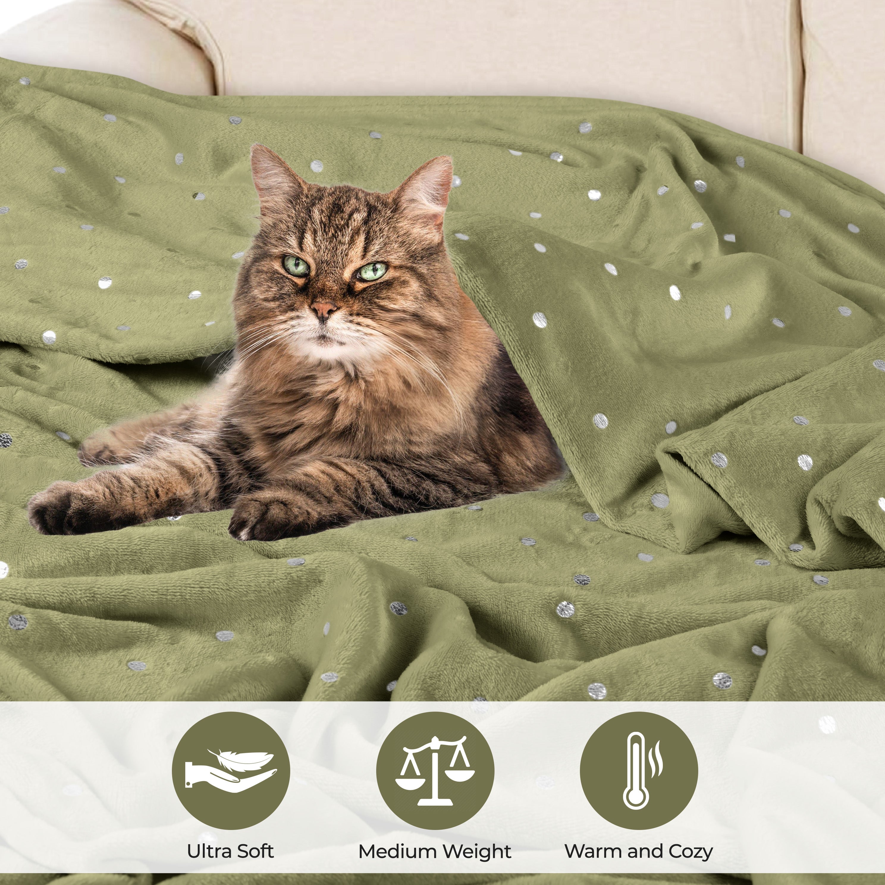CozySoft Fleece Plush Blanket - Medium Weight, Ultra Soft & Fluffy - Perfect for Sofa, Bed, Couch & Home Decor - Warm Throw Blanket for Winter, Gifts & Cozy Nights