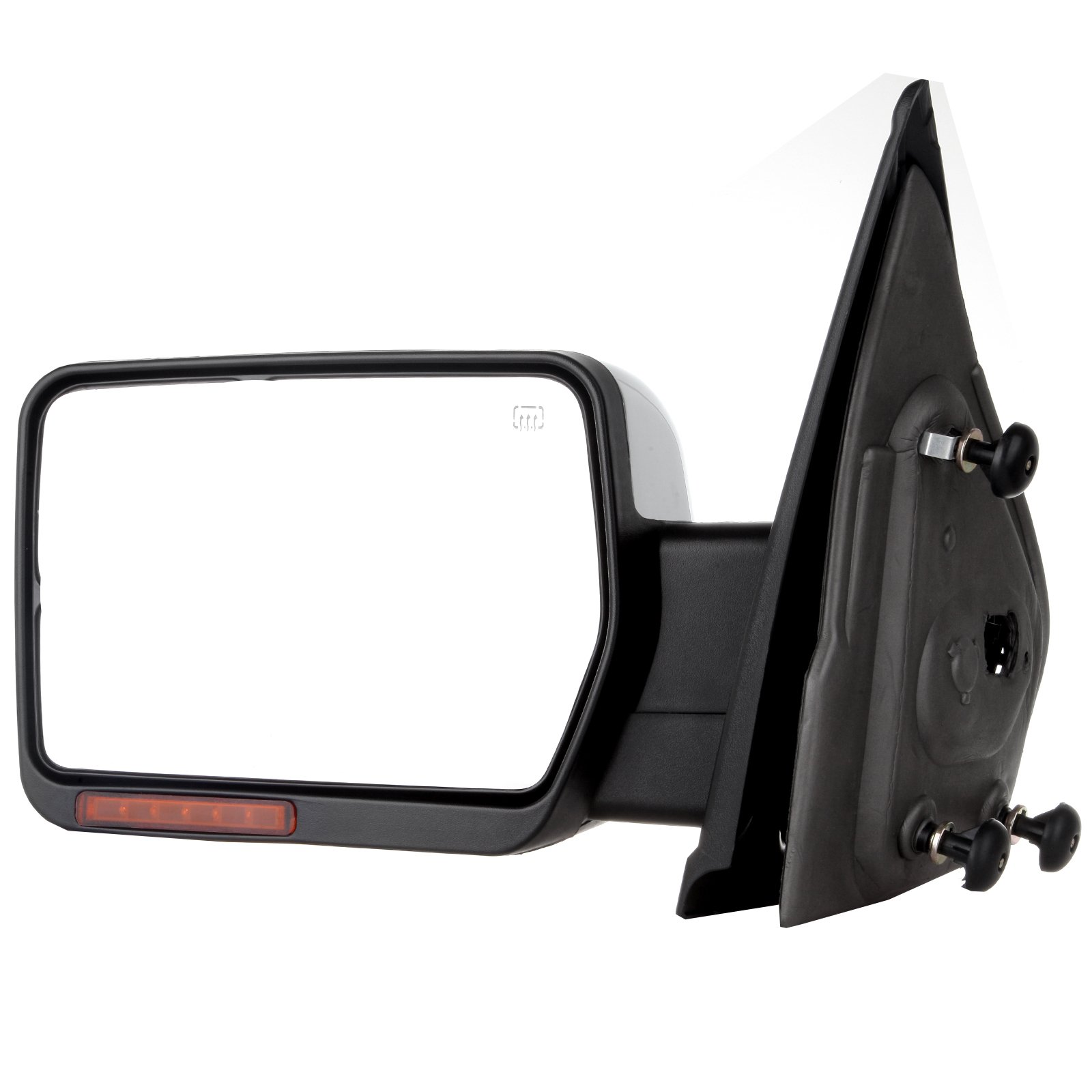 CCiyu Chrome Power-Adjusted Heated Towing Mirrors with Turn Signal & Puddle Light - Compatible with 2004-2014 Ford F150 Pickup (LH Left & RH Right) - Enhanced Visibility & Safety for Towing, Night Driving & Off-Road Adventures