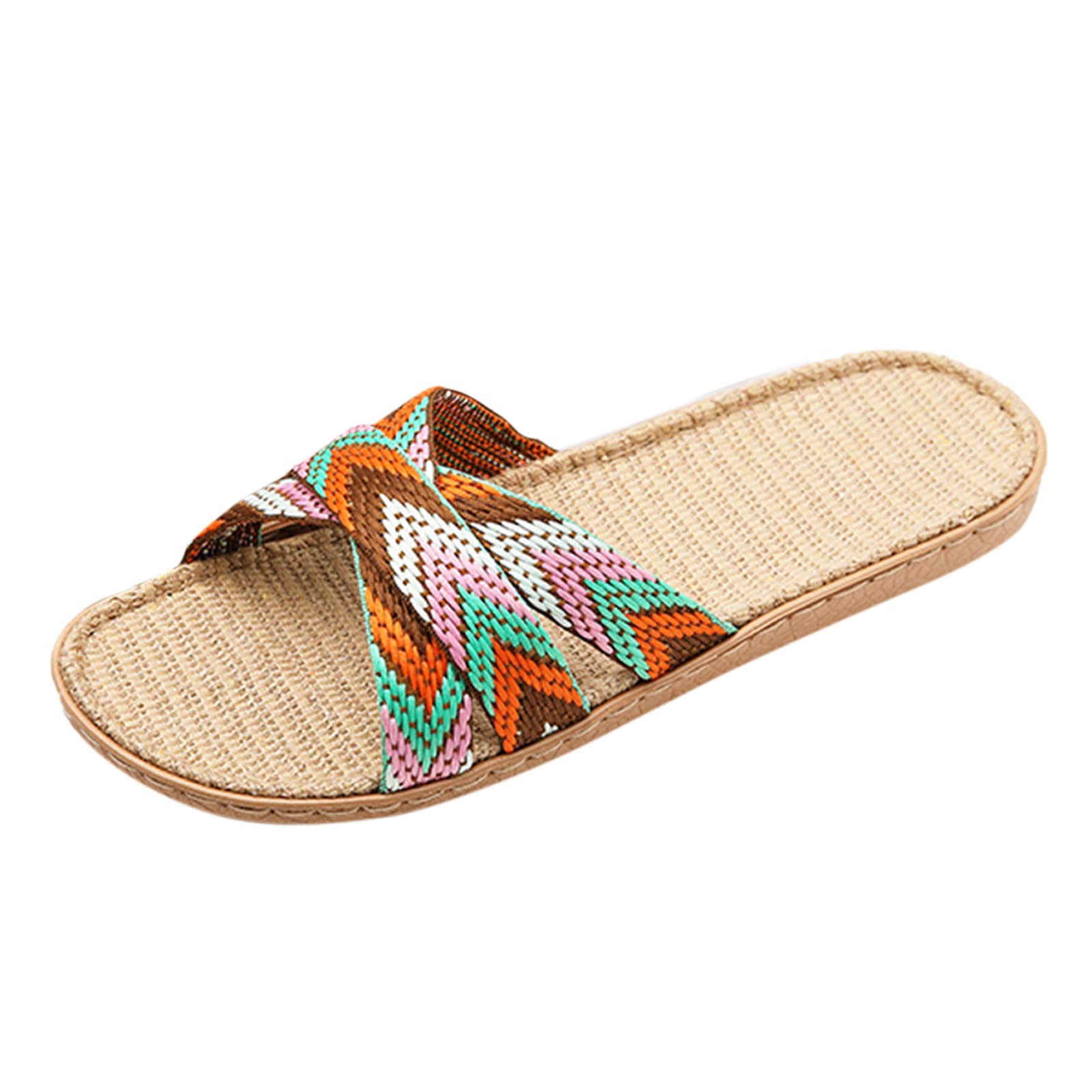 Stylish Women's Linen Slides - Comfortable Summer Slippers for Home, Beach & Indoor Use - Designer Casual Shoes for Women & Men