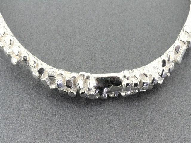 Stylish Druzy Cuff Bracelet in Sterling Silver - Perfect for Casual Wear & Special Occasions