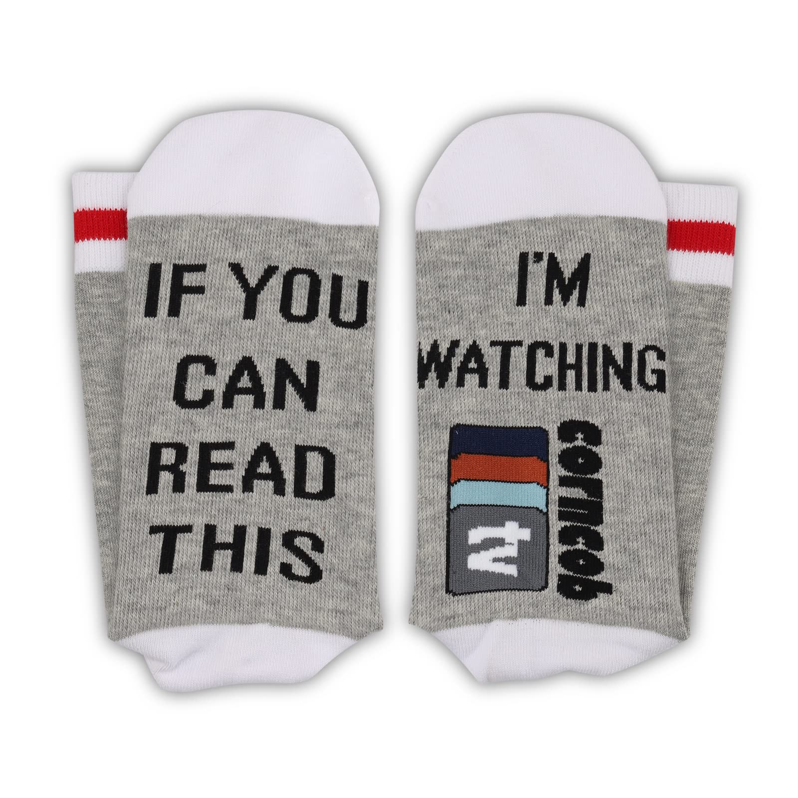 GJTIM 2 Pairs Funny TV Show Socks - I Think You Should Leave Inspired Novelty Socks for Women - Perfect Gift for Fans, Comedy Lovers & Prank Enthusiasts - Great for Cosplay, Themed Parties & TV Show Marathons