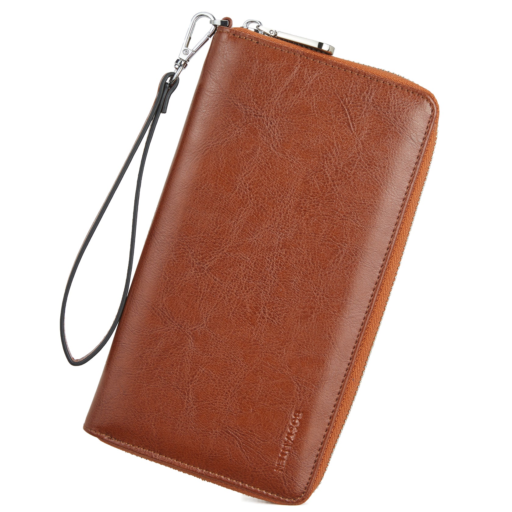 Rozenn RFID Blocking Wallets with Checkbook Holder & Zipper – Slim Leather Wallet for Women – Perfect for Travel, Business & Everyday Use