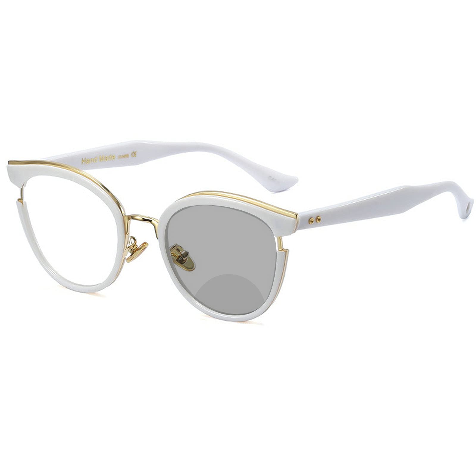 Vintage Round Bifocal Reading Glasses for Men & Women - Photochromic Transition Sunglasses with Anti-Fatigue Lenses - Perfect for Outdoor Reading, Driving, and Daily Use