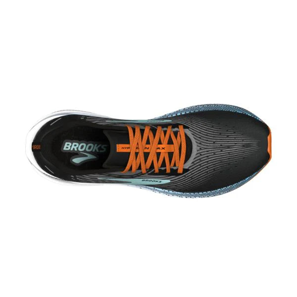 Brooks Men's Hyperion Max Running Shoes - Lightweight & Cushioned for Marathon Training - Black/Grey/Orange Clown Fish Design - Perfect for Road Running, Gym Workouts & Daily Wear