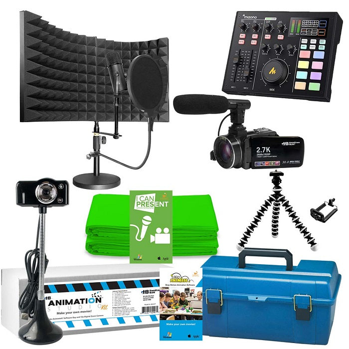 Professional Media Production Studio Kit - HamiltonBuhl Ultra Deluxe Toolkit for Podcasting, YouTube & Streaming | Perfect for Content Creators & Home Studios