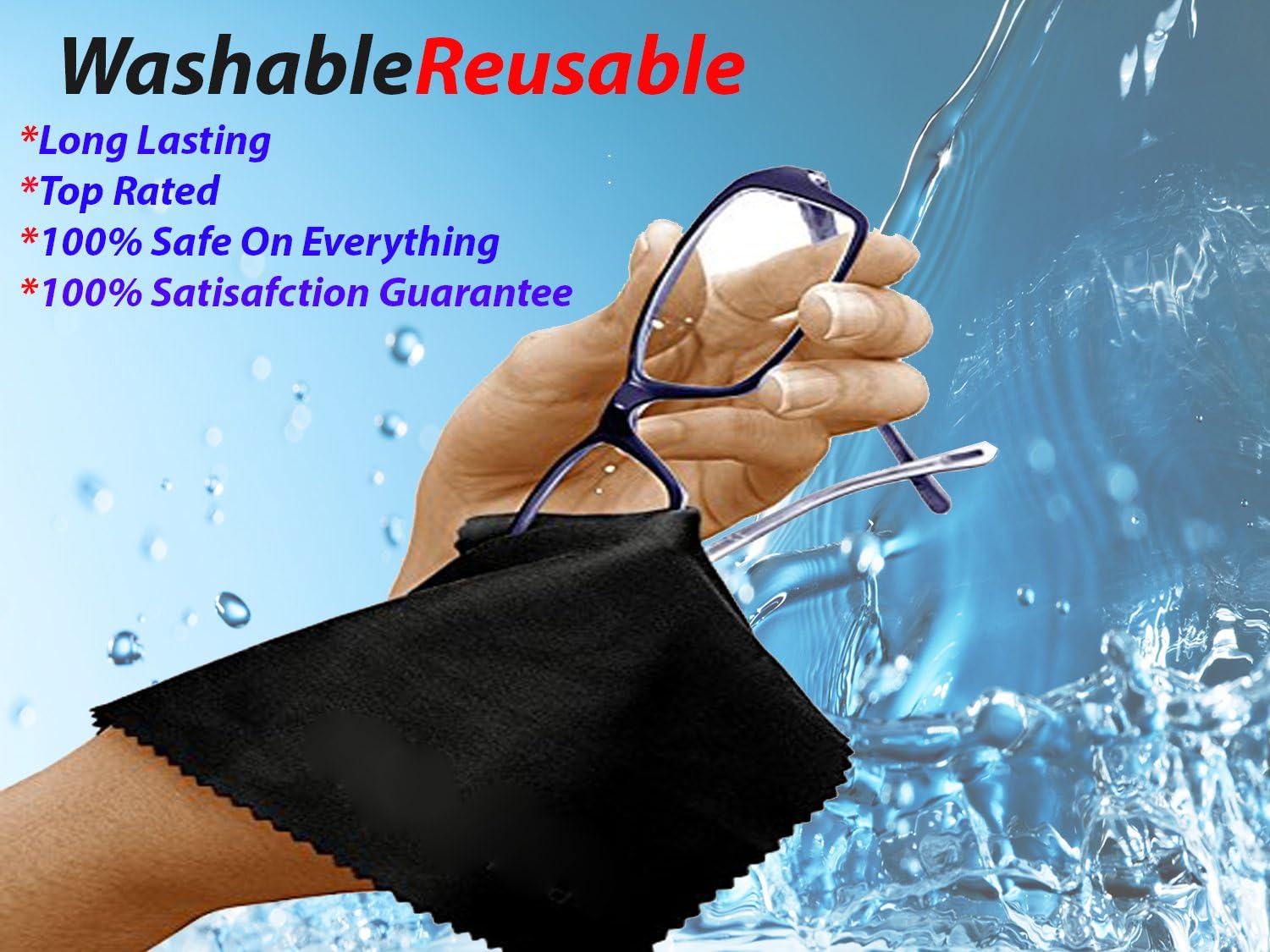 ColorViper Microfiber Cleaning Cloths - Ultra Soft Reusable Cleaning Wipes for Computer, iPhone, LCD Screens, Tablets, Camera Lenses & Delicate Surfaces - Perfect for Home, Office & Travel Use